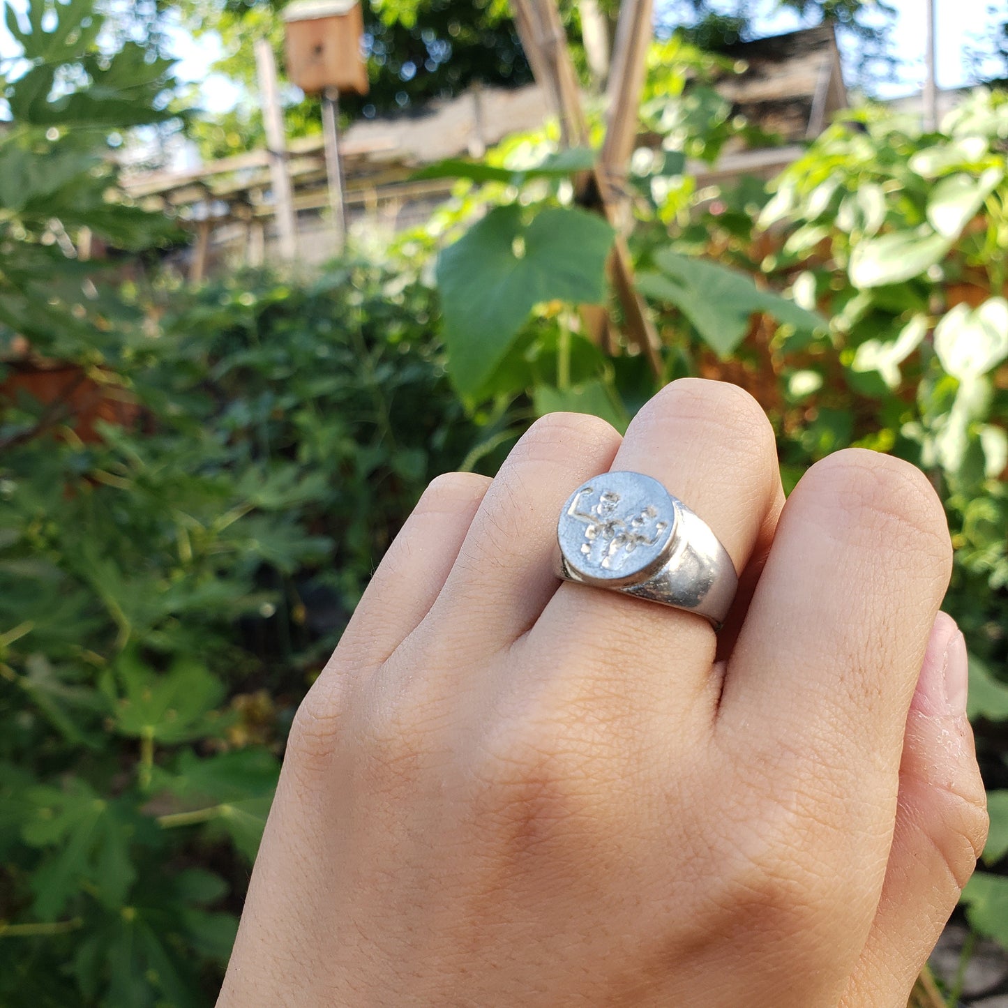 Girl power wax seal signet ring