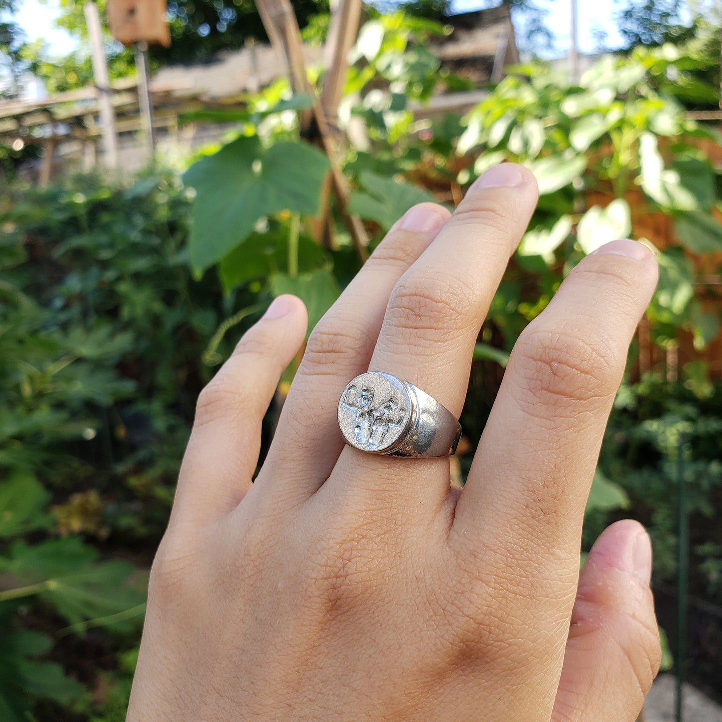 Girl power wax seal signet ring