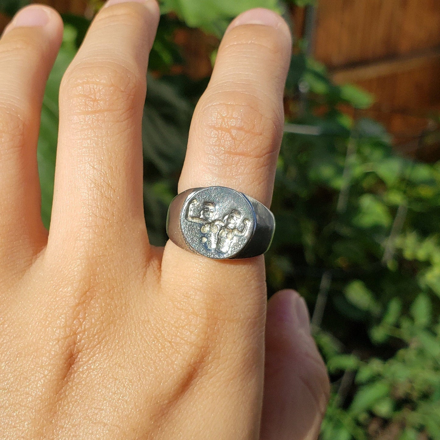 Girl power wax seal signet ring