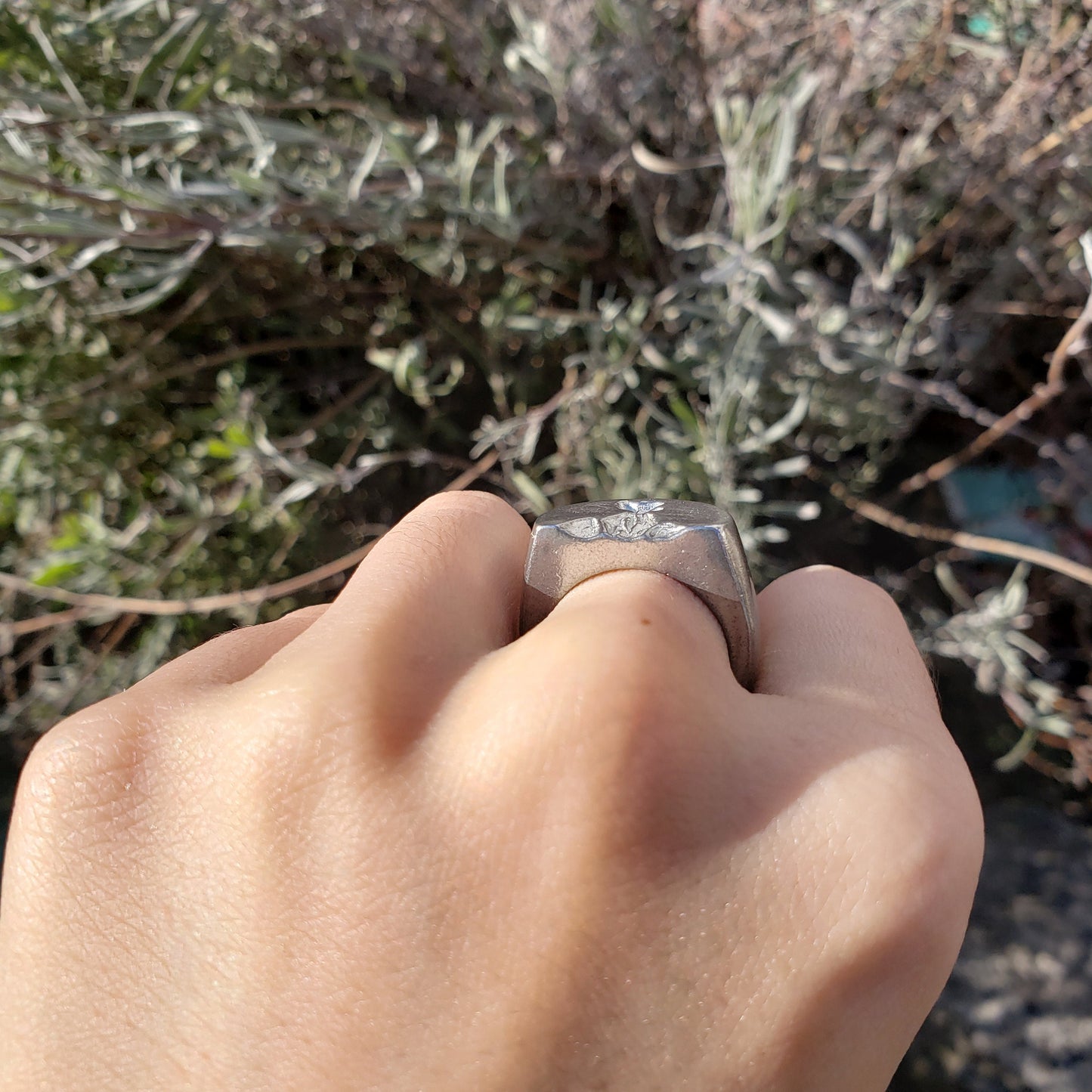 Volcano wax seal signet ring
