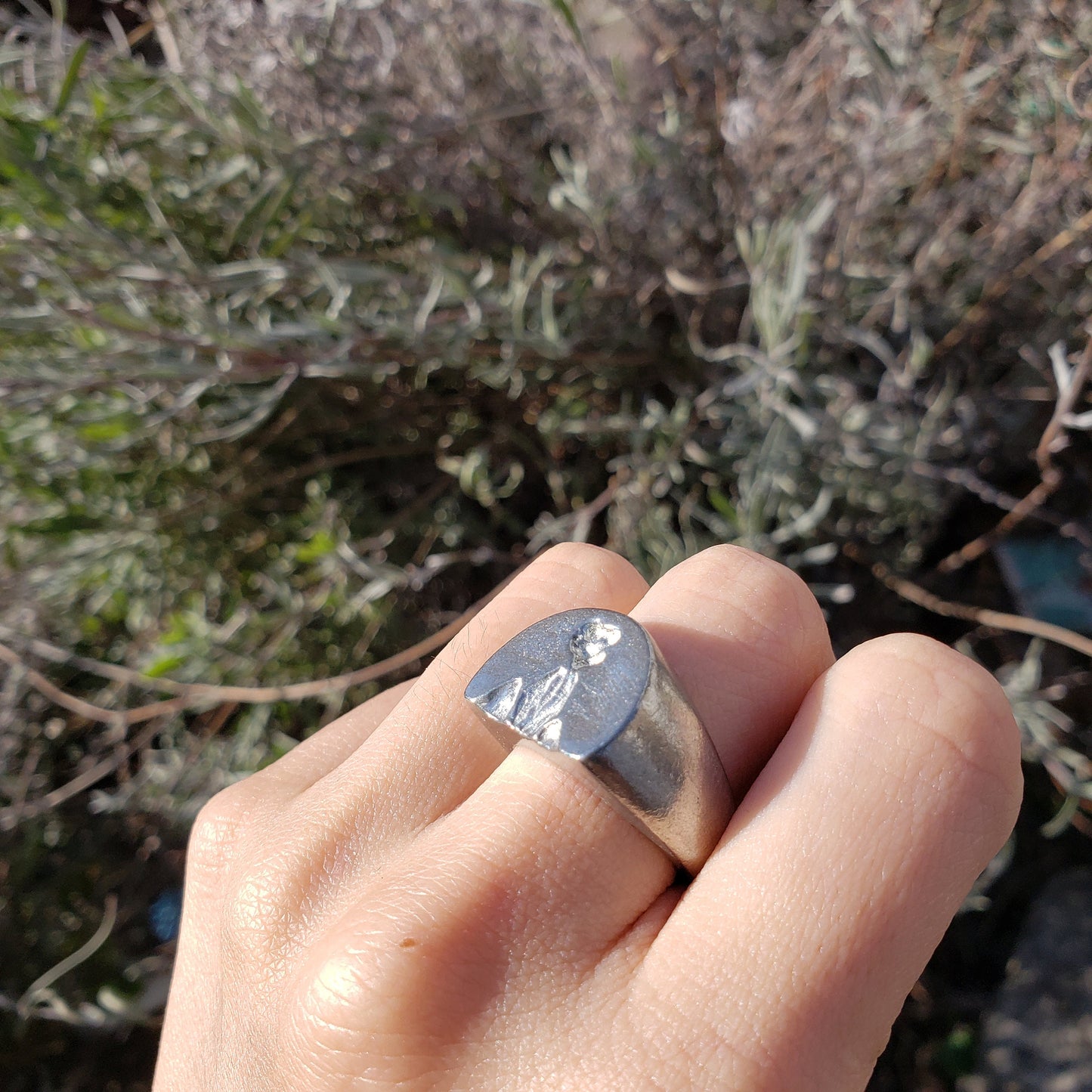 Volcano wax seal signet ring