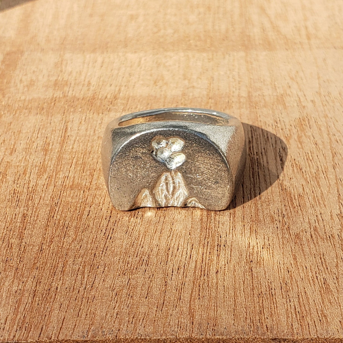 Volcano wax seal signet ring