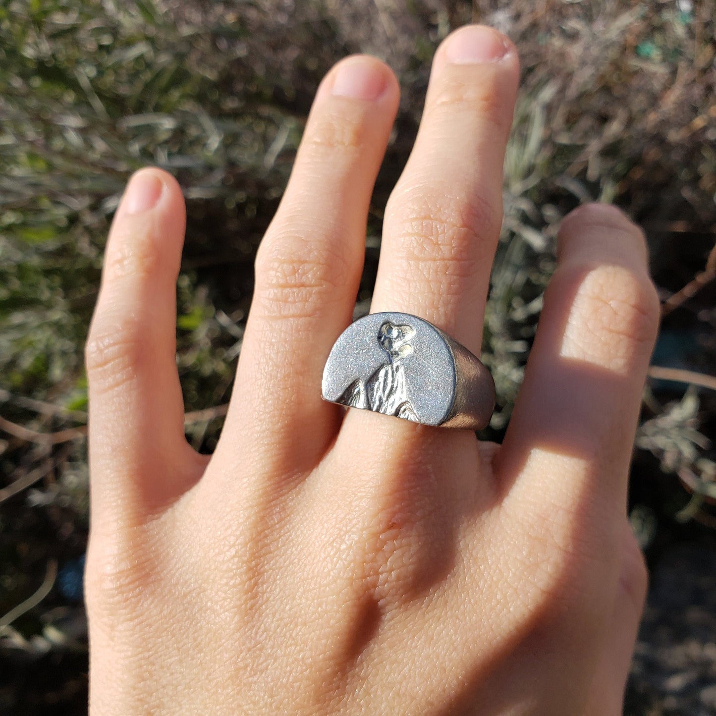 Volcano wax seal signet ring
