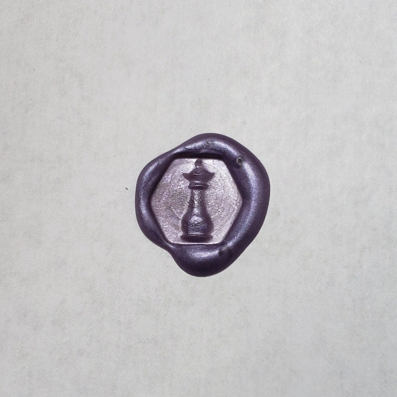 Queen chess piece wax seal signet ring