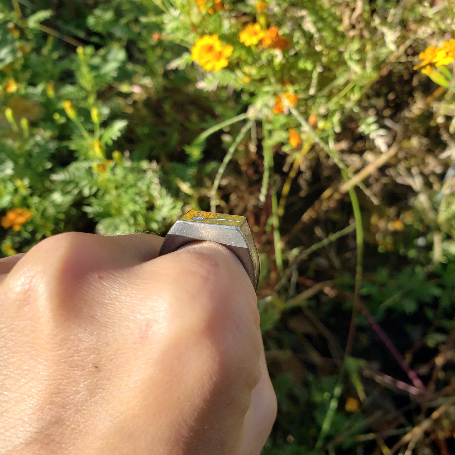 Pipe wax seal signet ring