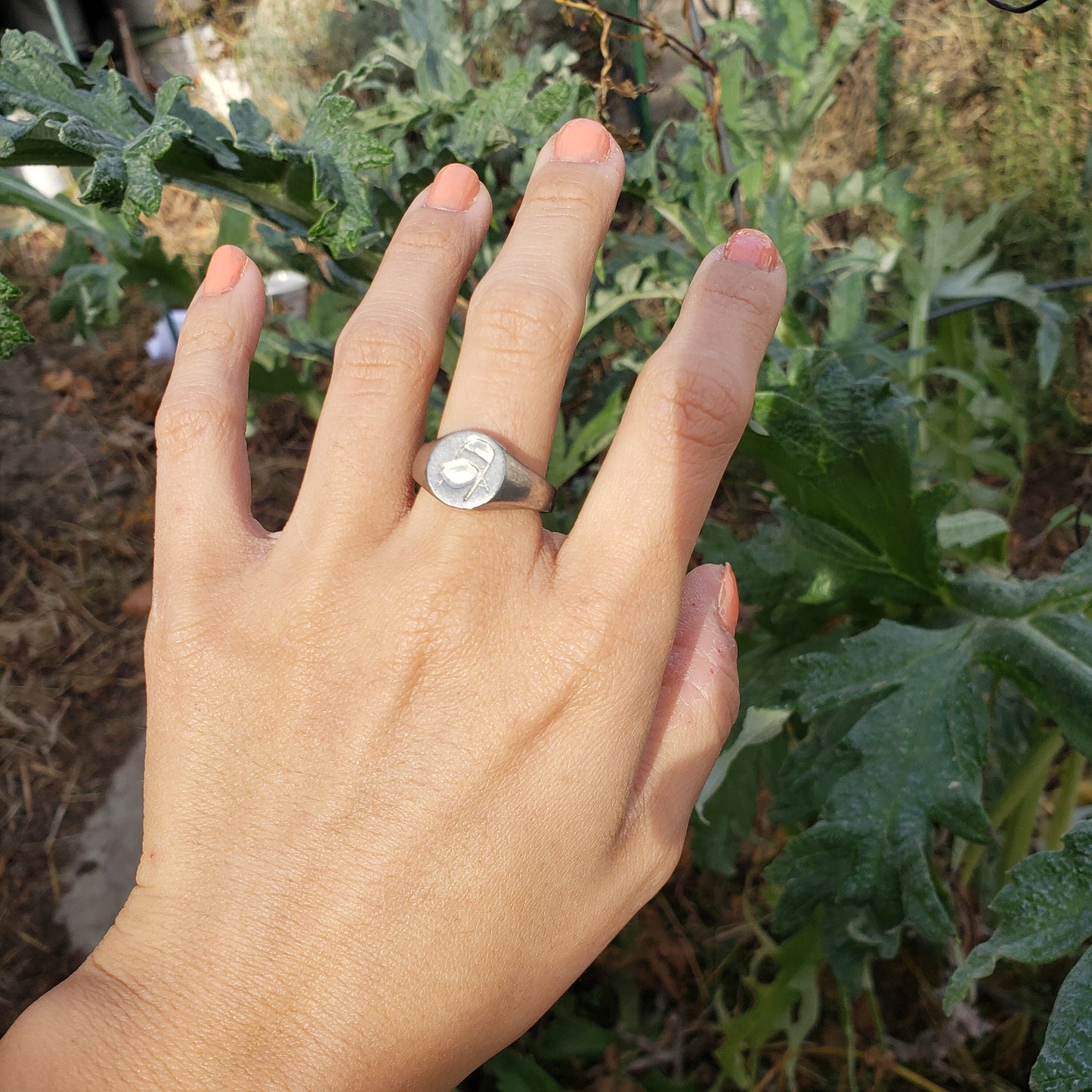 Folding chair wax seal signet ring