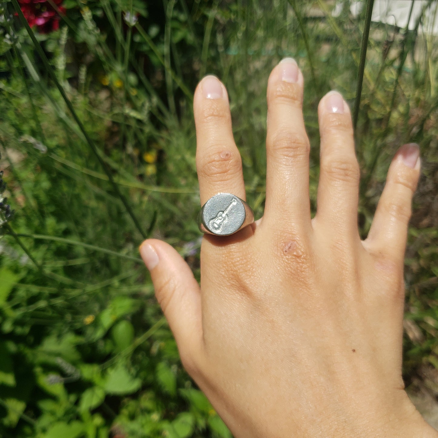 guitar wax seal signet ring
