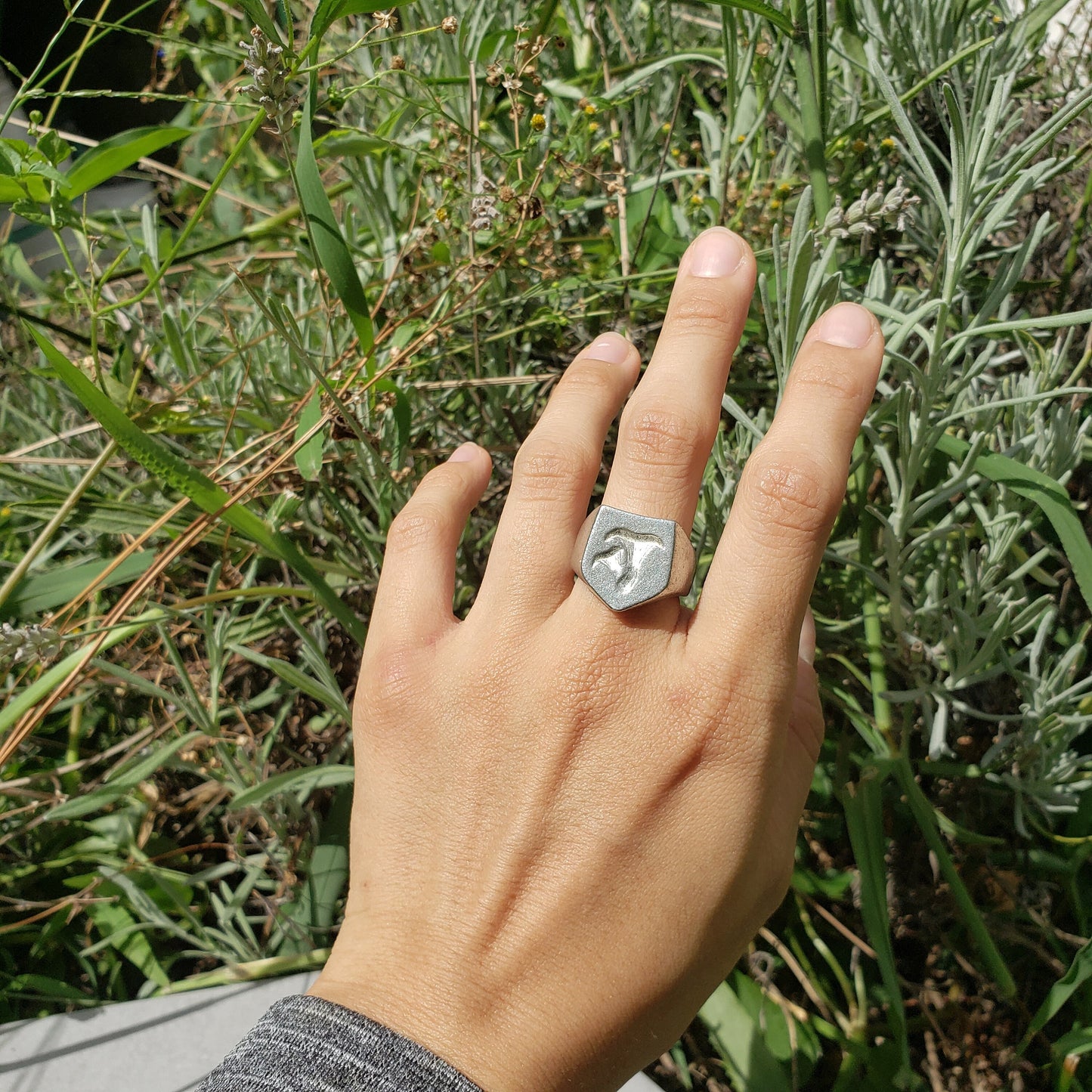 Chanterelle mushroom wax seal signet ring