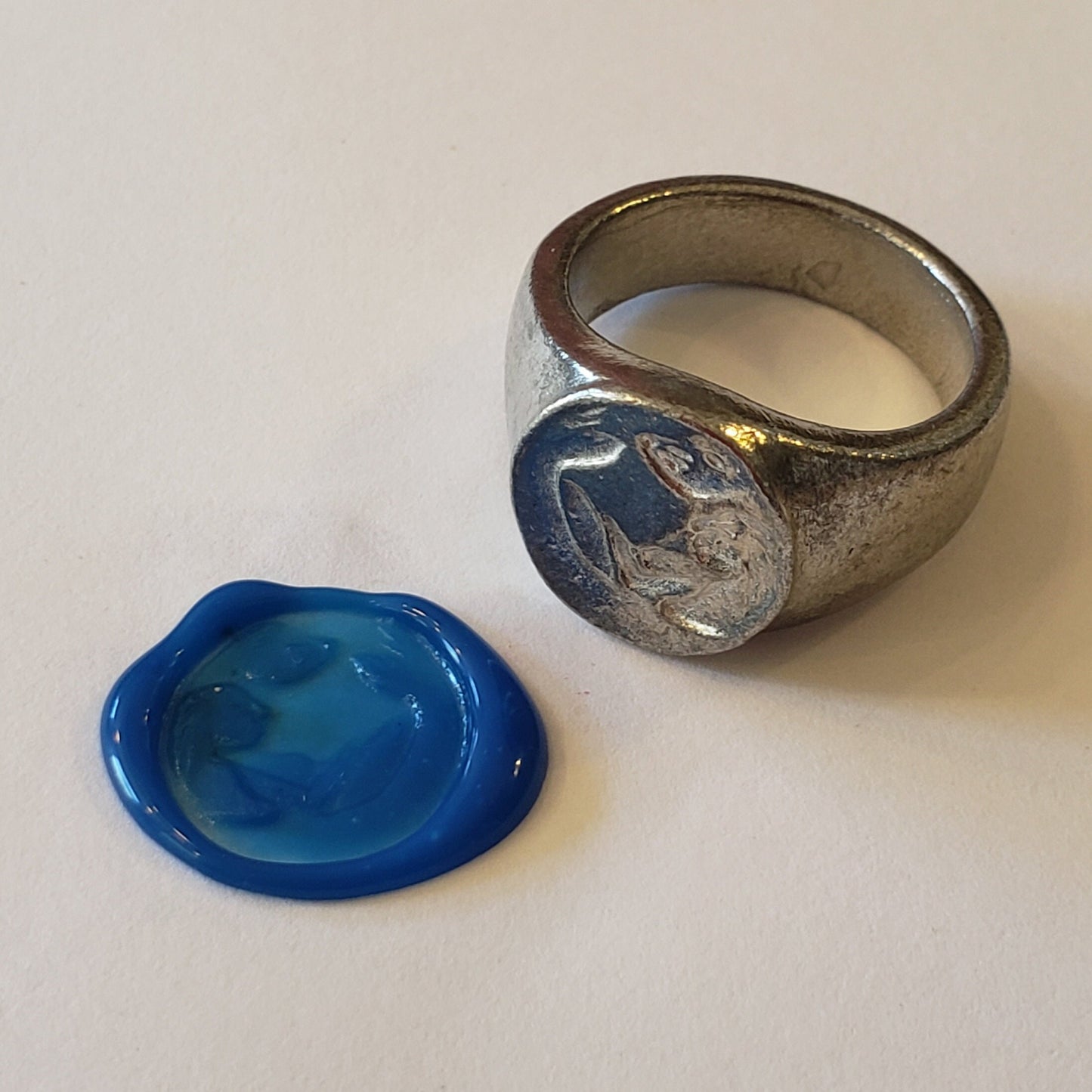 Selkie circle wax seal signet ring