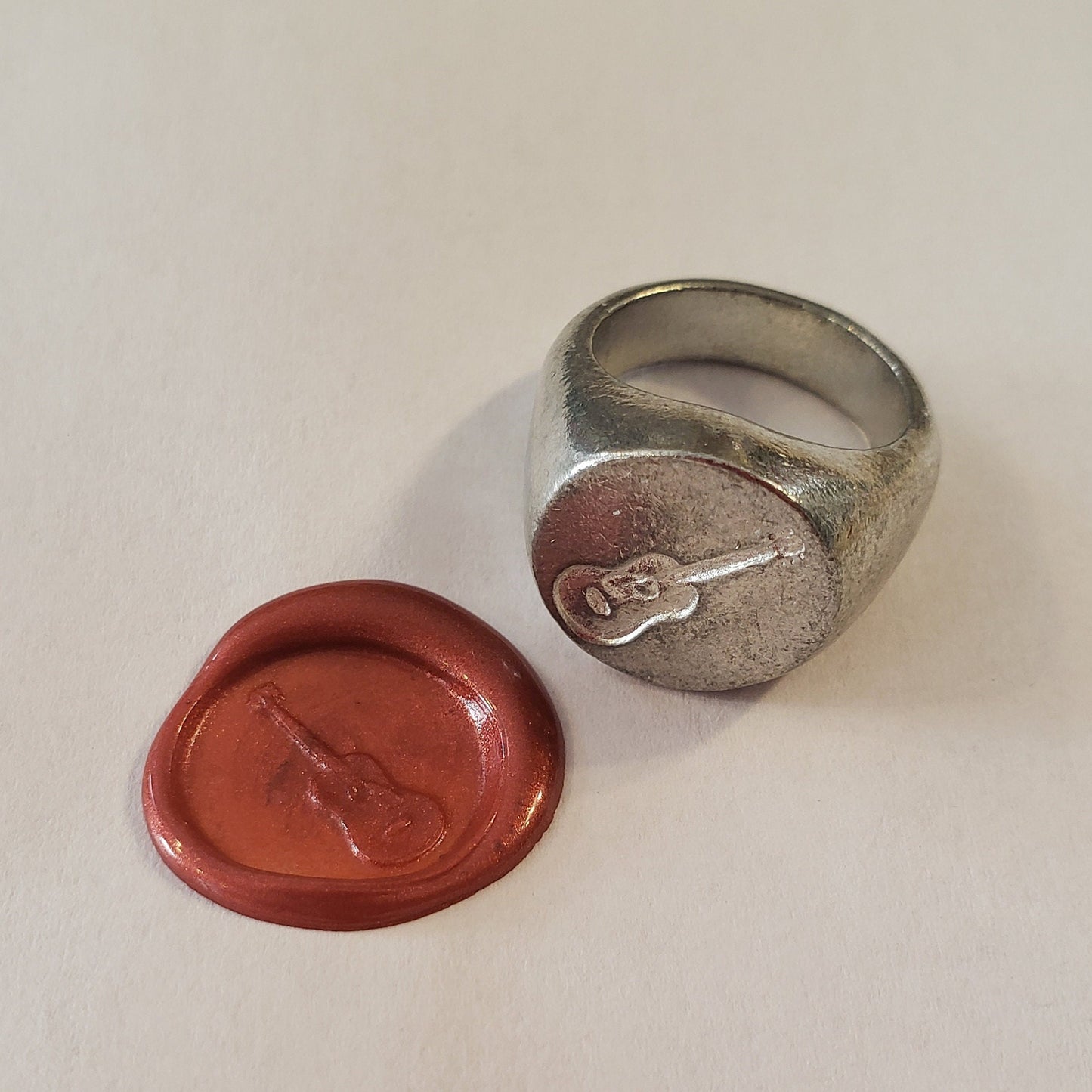 guitar wax seal signet ring