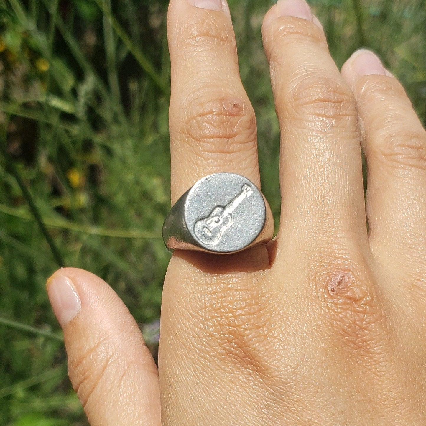 guitar wax seal signet ring