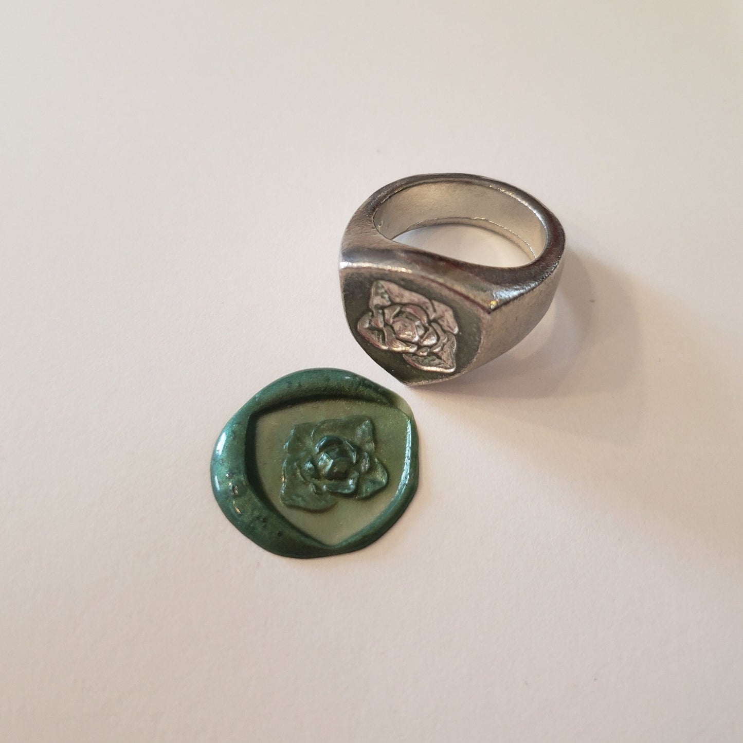 Cabbage wax seal signet ring