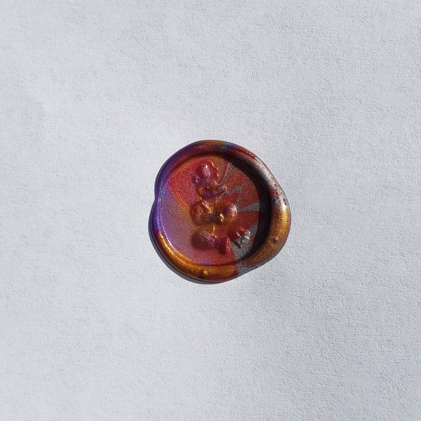Bear with a ball wax seal signet ring