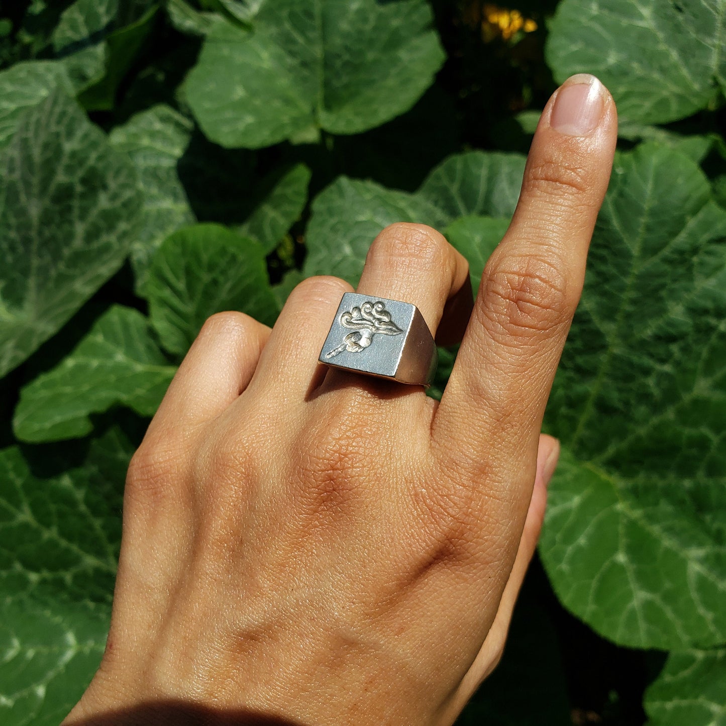 Hand of god wax seal signet ring
