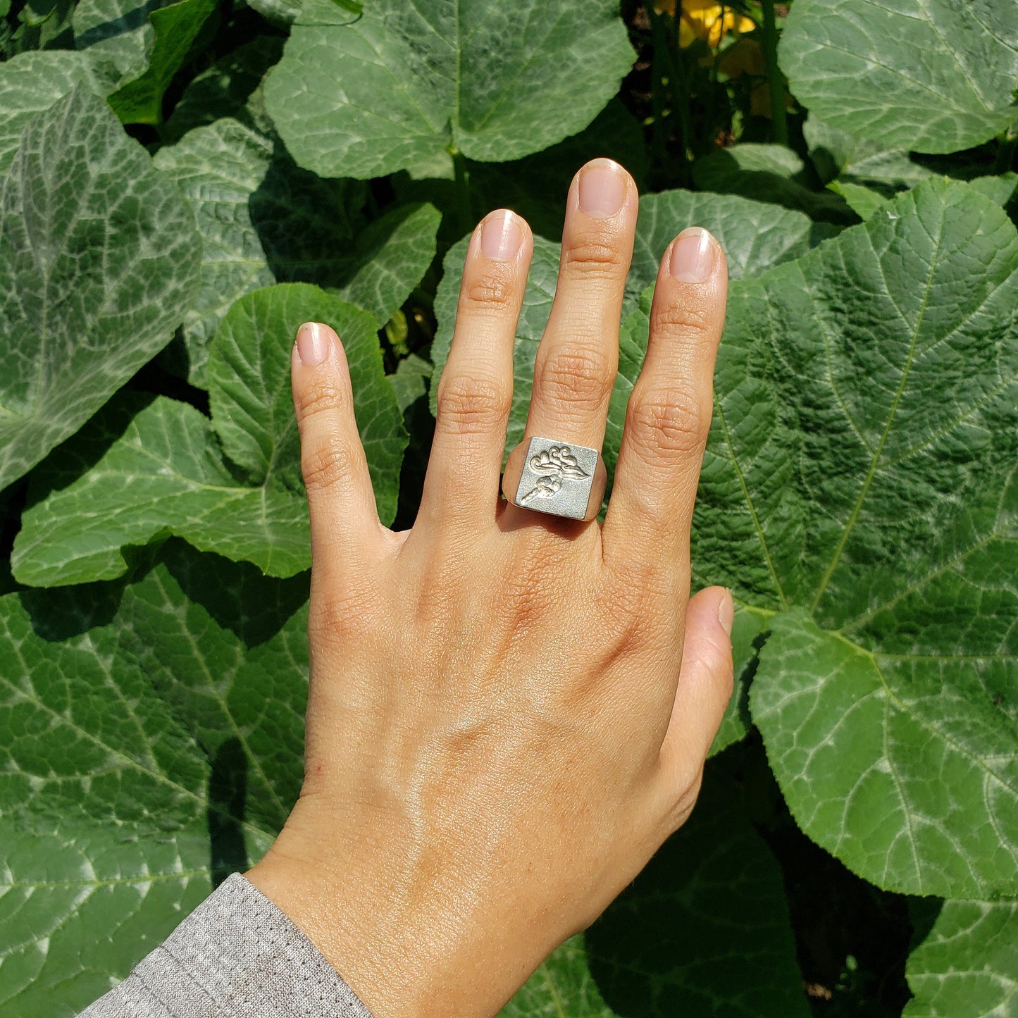 Hand of god wax seal signet ring