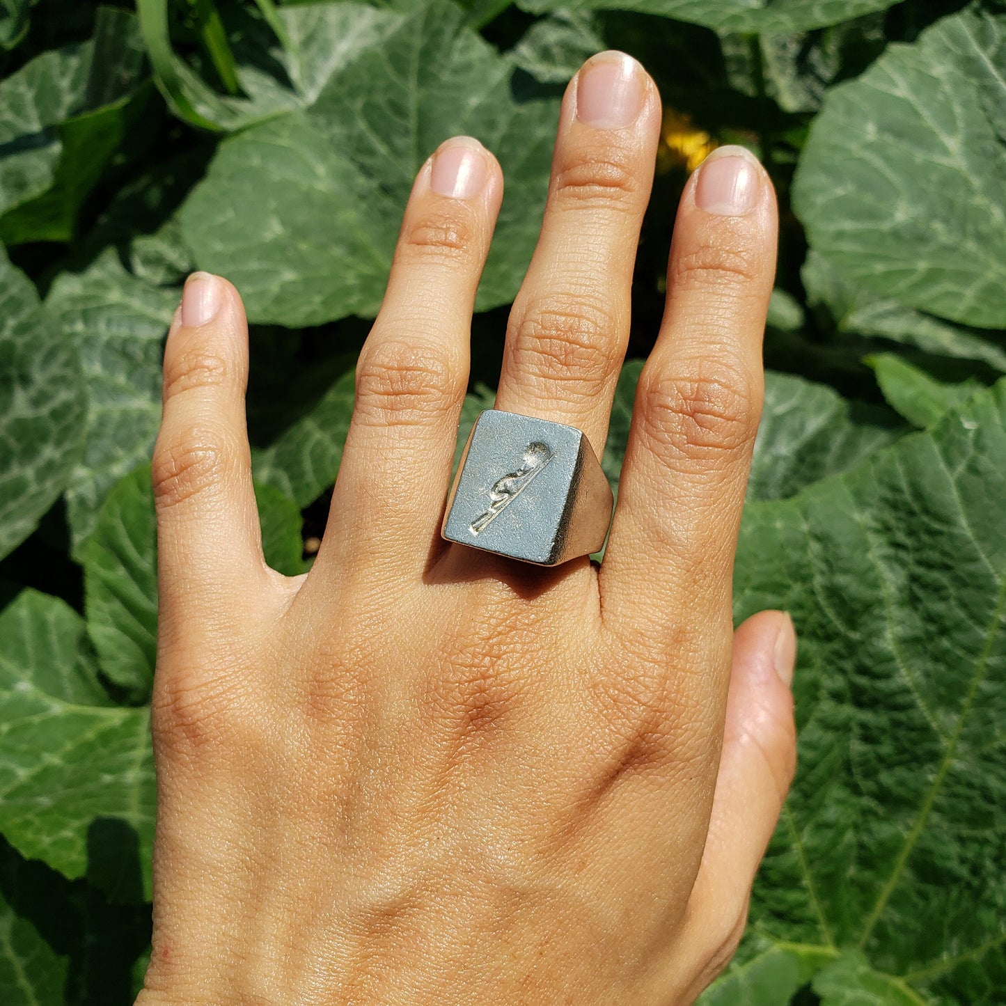 Sisyphus wax seal signet ring