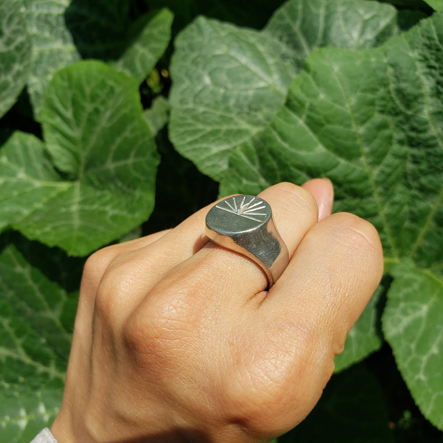 Sundial wax seal signet ring