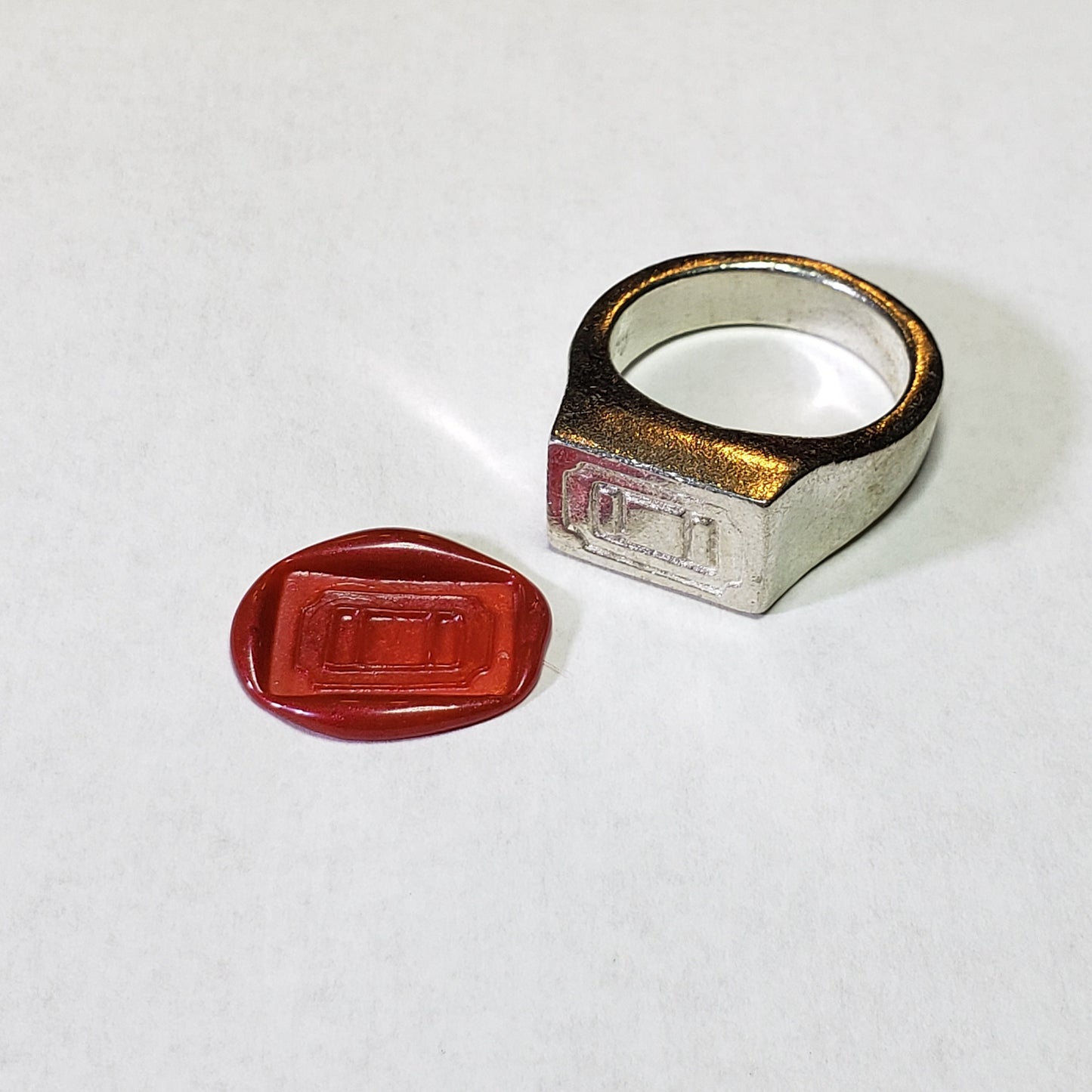 Ticket wax seal signet ring