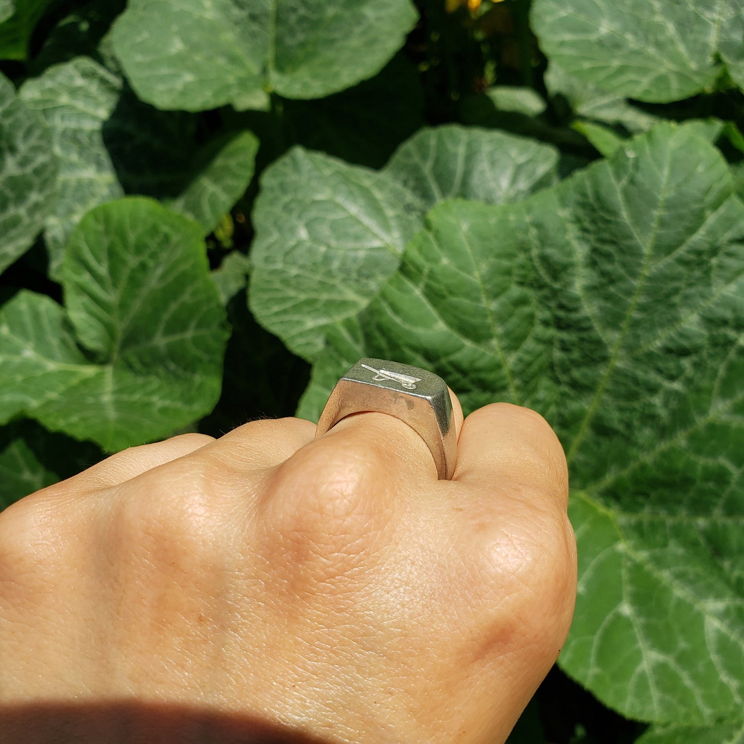 Wheel barrow wax seal signet ring