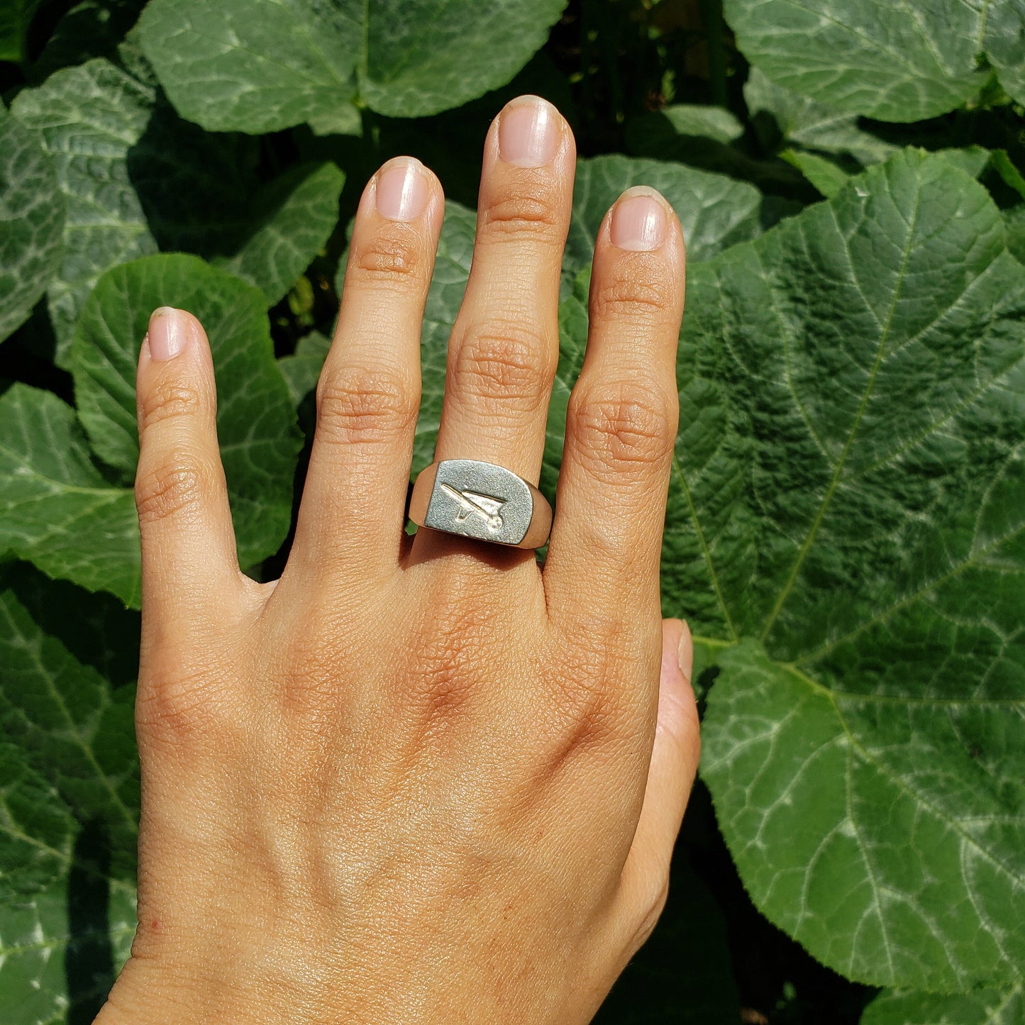 Wheel barrow wax seal signet ring