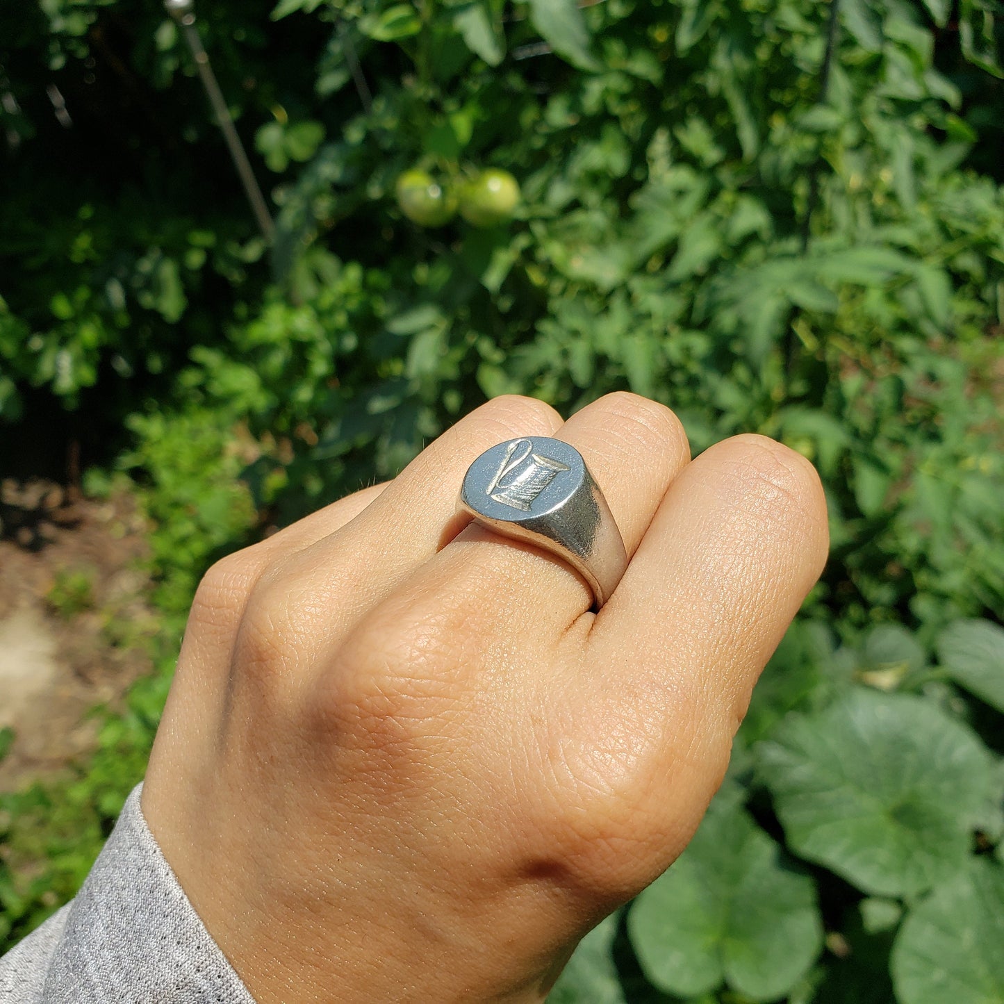 Needle and thread wax seal signet ring