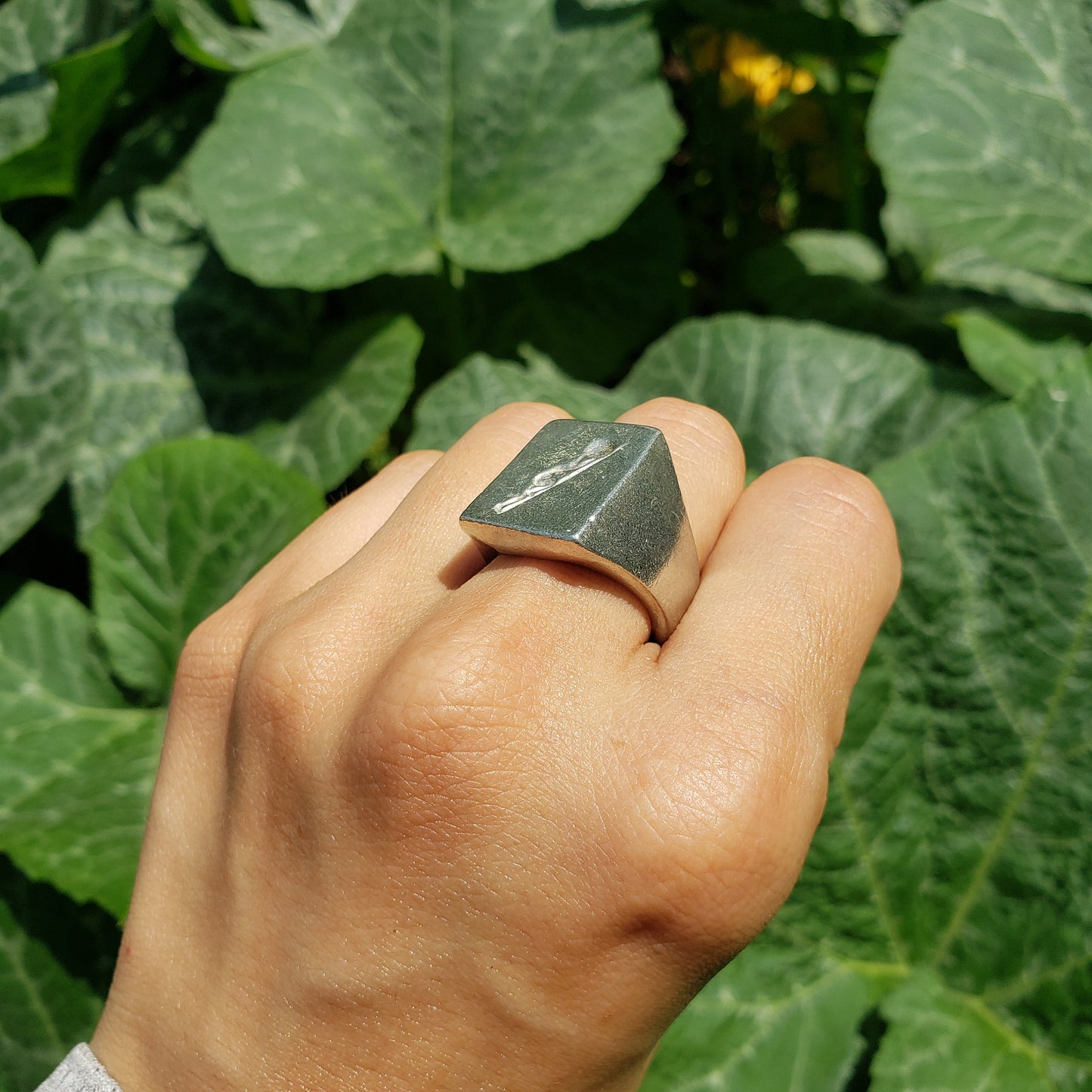 Sisyphus wax seal signet ring