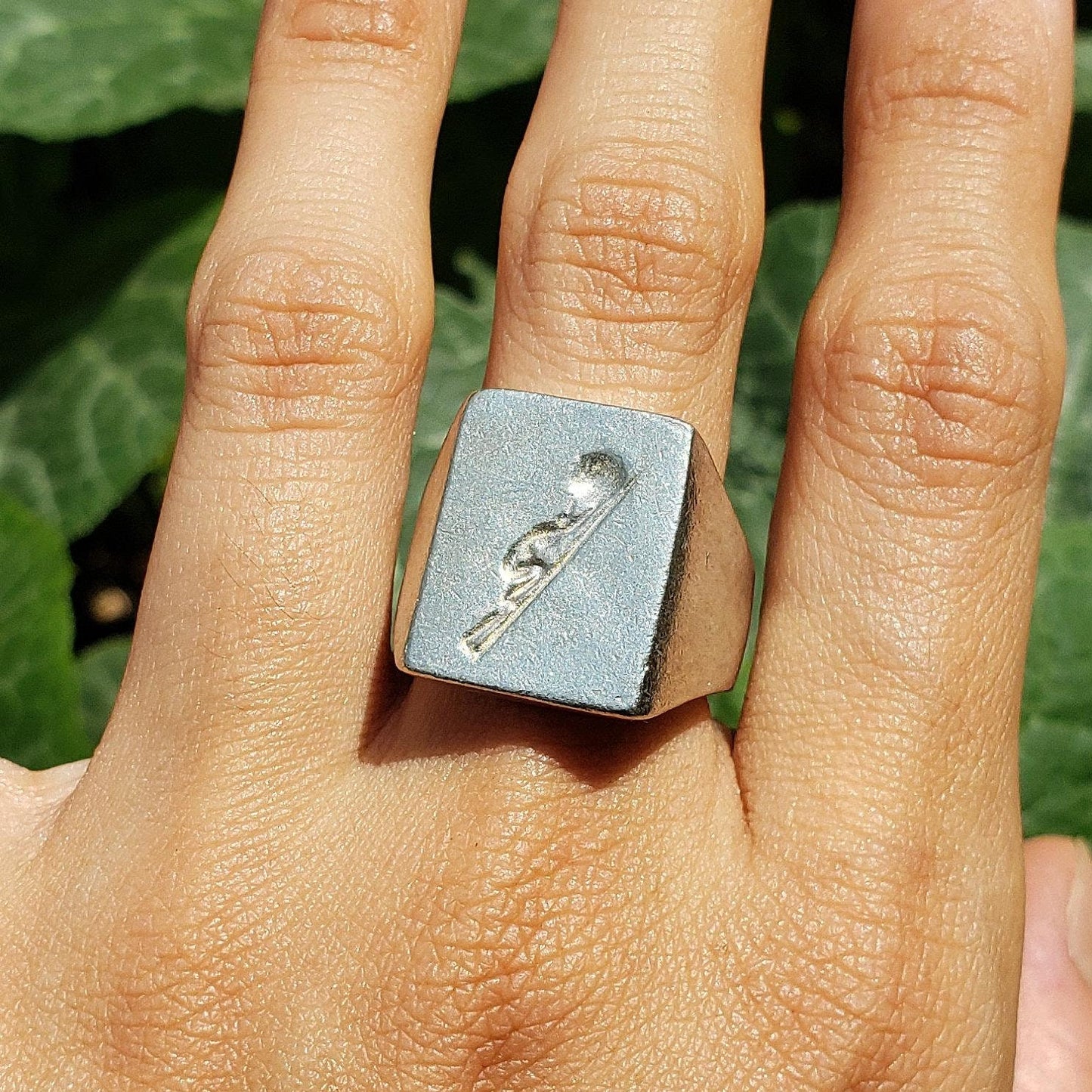 Sisyphus wax seal signet ring