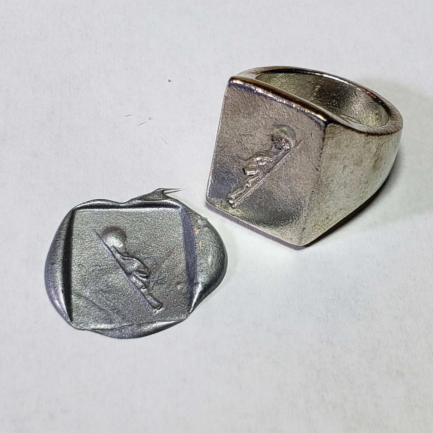 Sisyphus wax seal signet ring