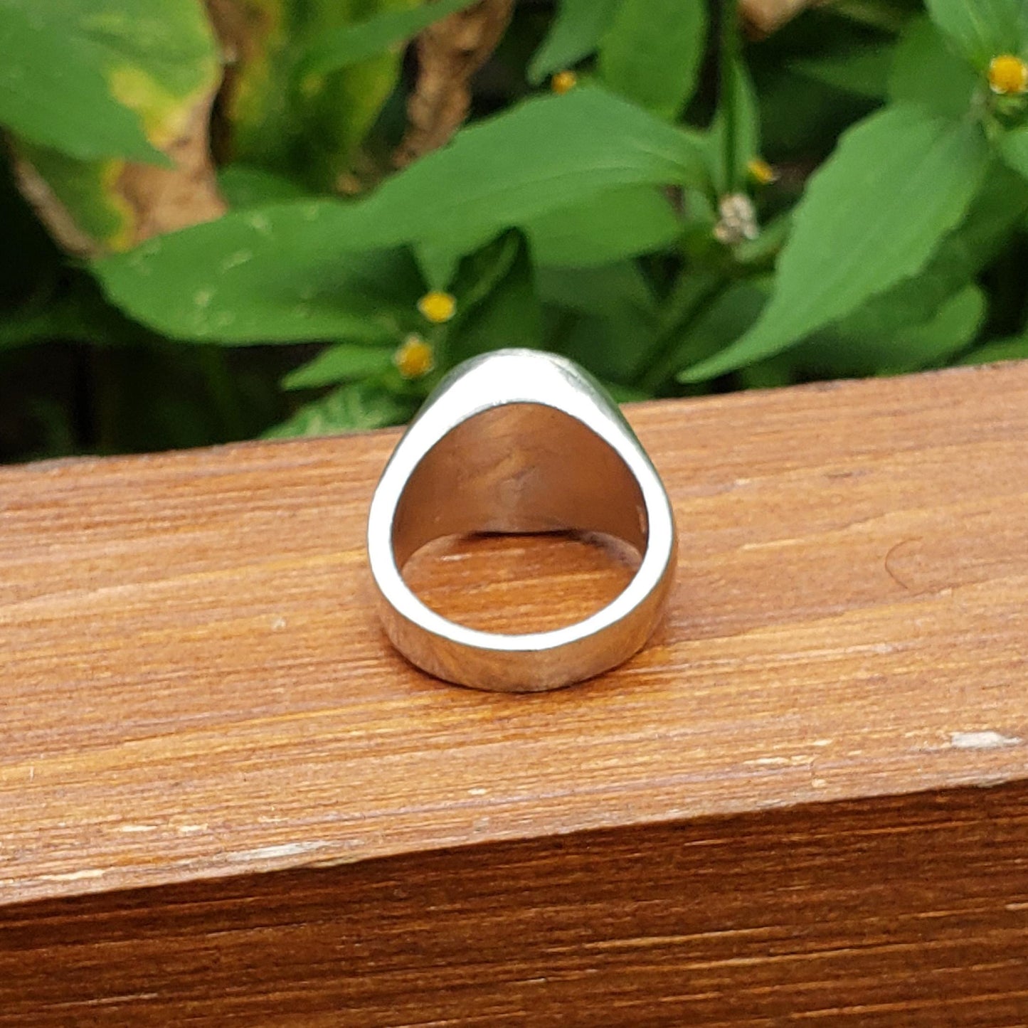 apple half wax seal signet ring