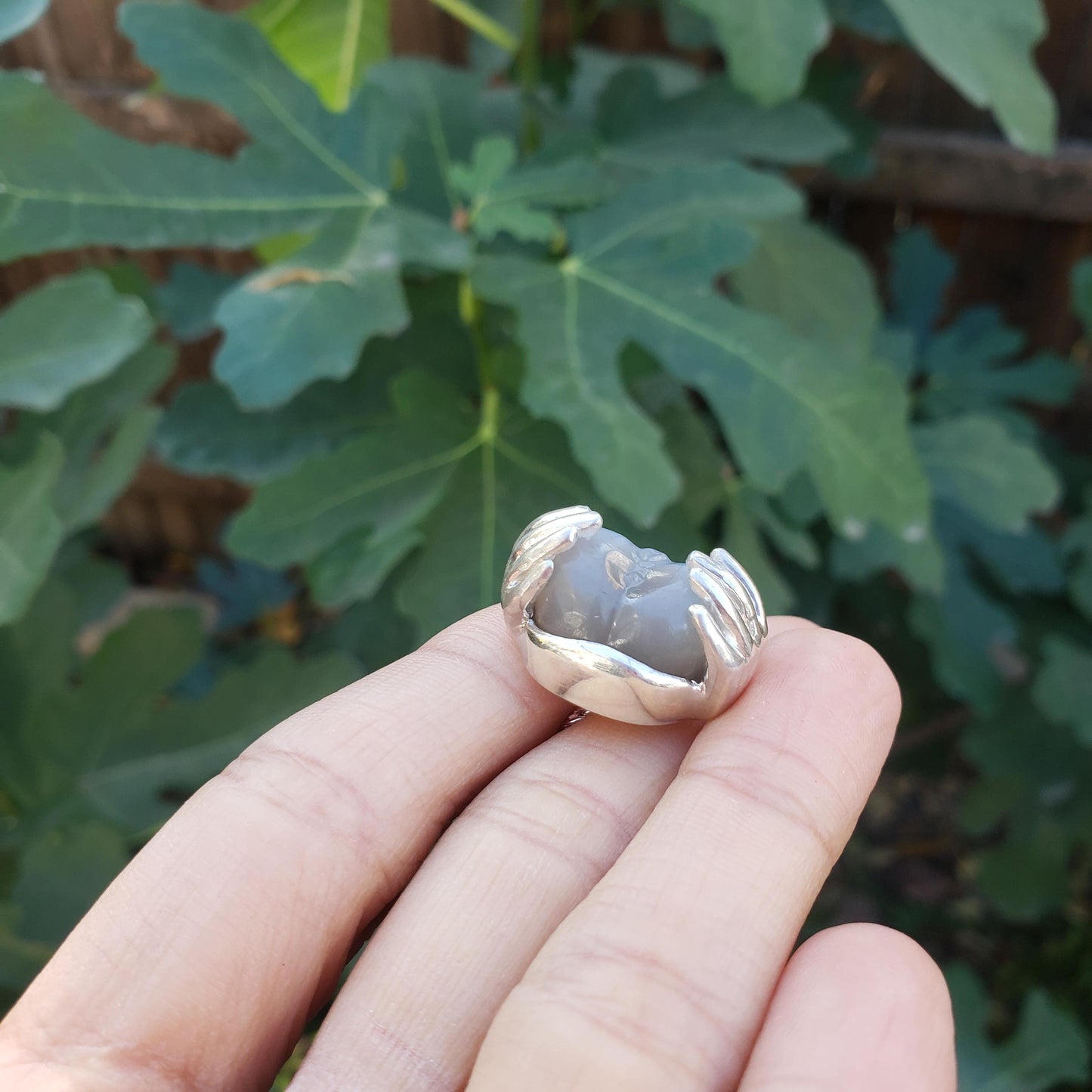 spreading moon moonstone pendant
