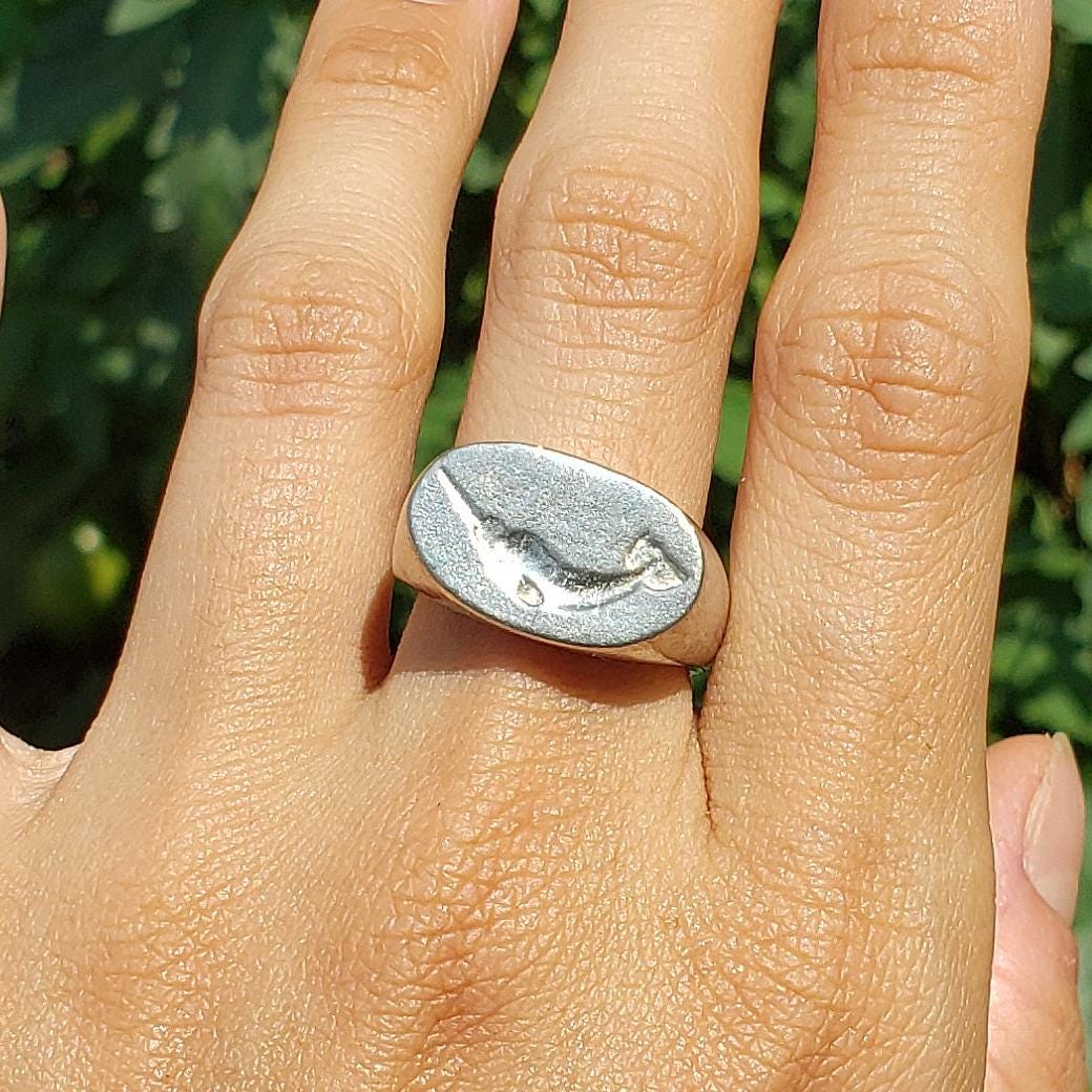 Narwhal wax seal signet ring
