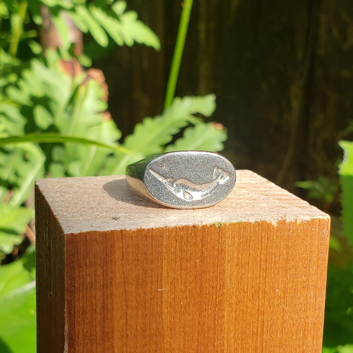 Narwhal wax seal signet ring