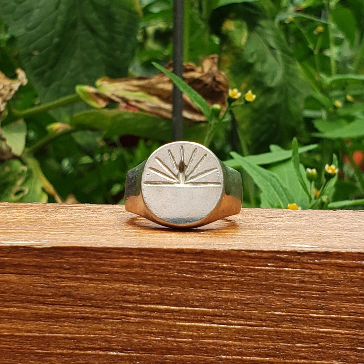 Sundial wax seal signet ring