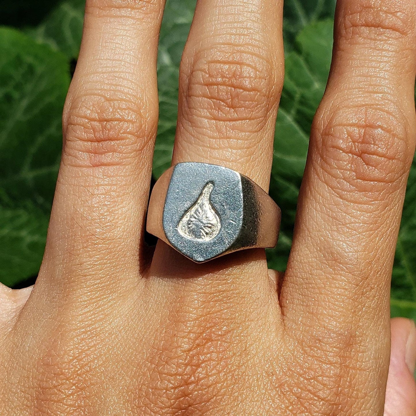 Fig wax seal signet ring