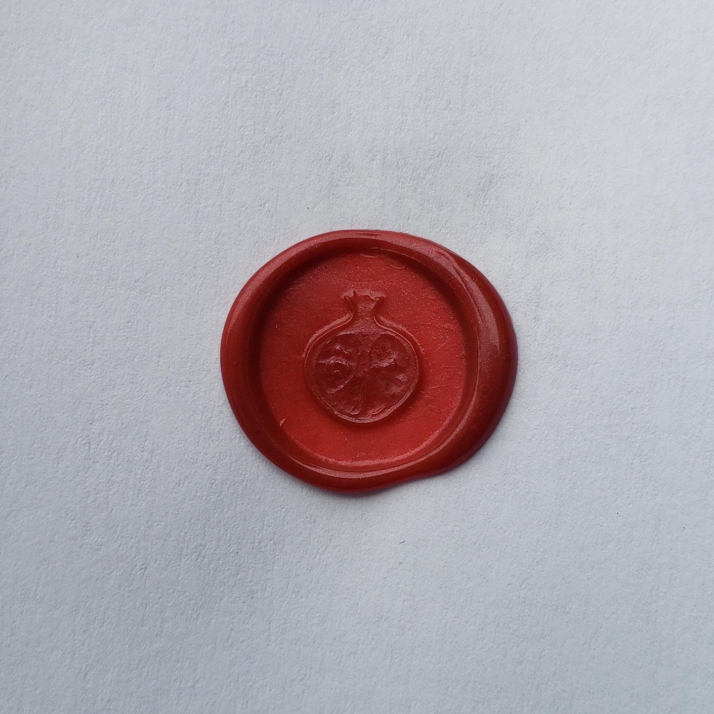 Pomegranate wax seal signet ring