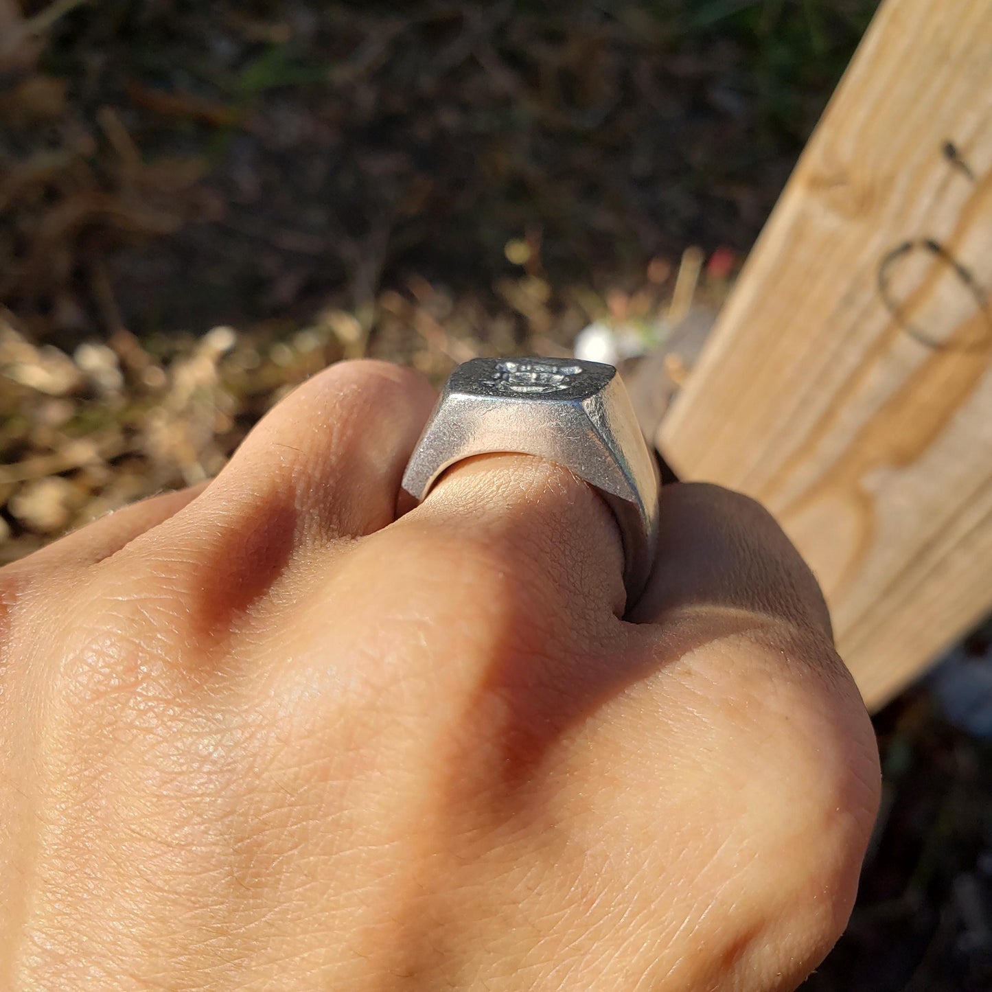 Backpack wax seal signet ring