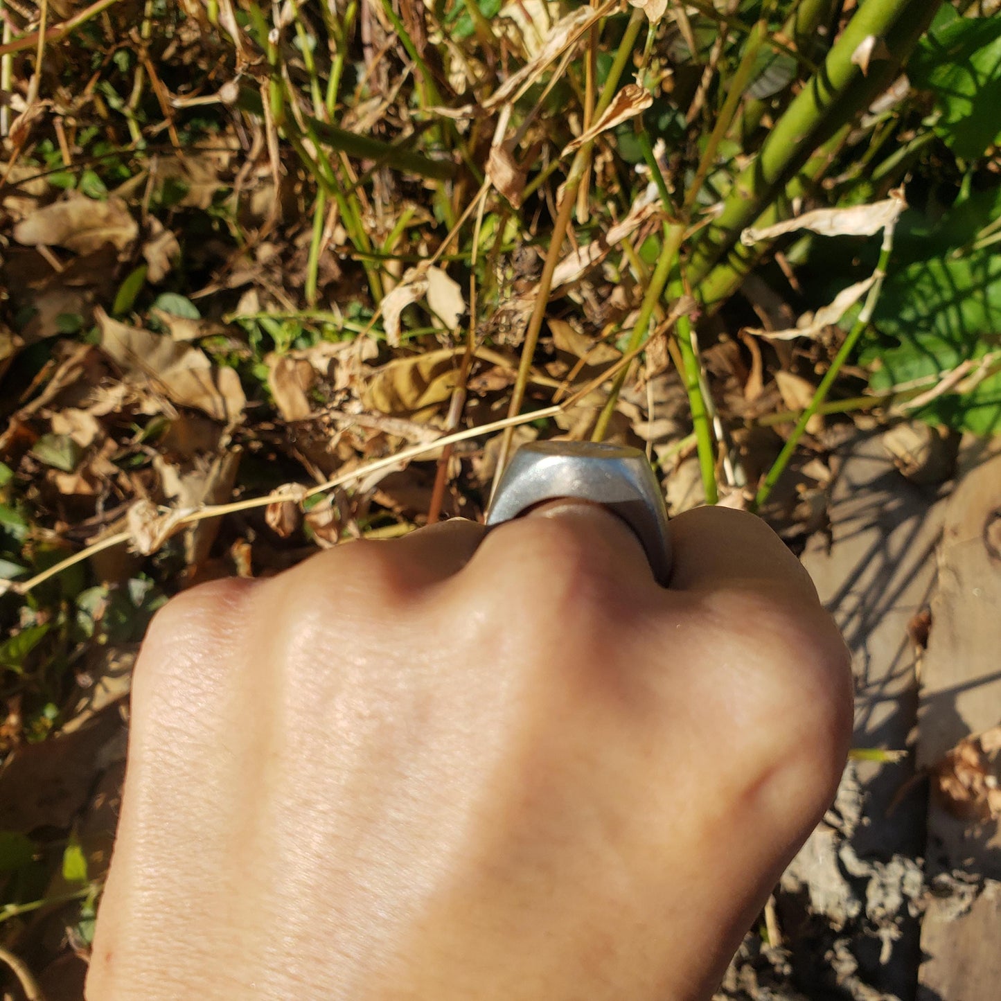 Fan wax seal signet ring
