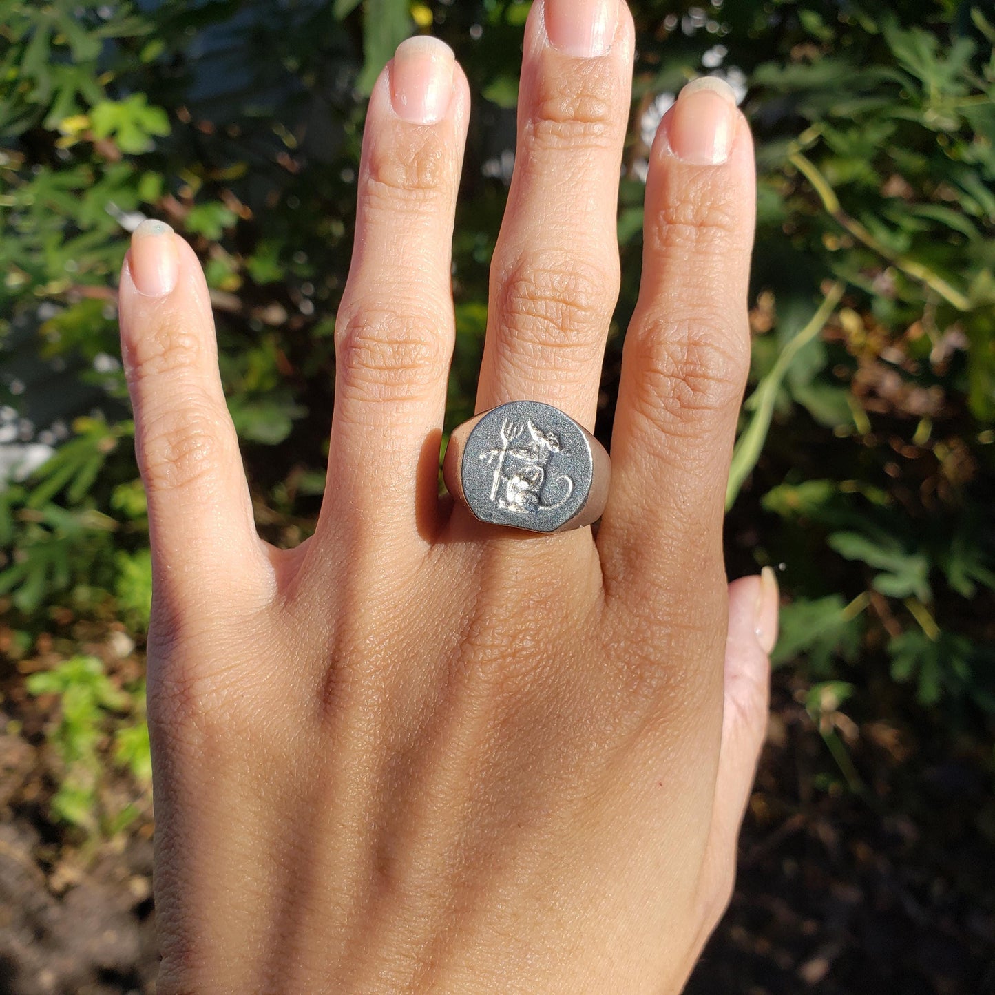 Field mouse wax seal signet ring