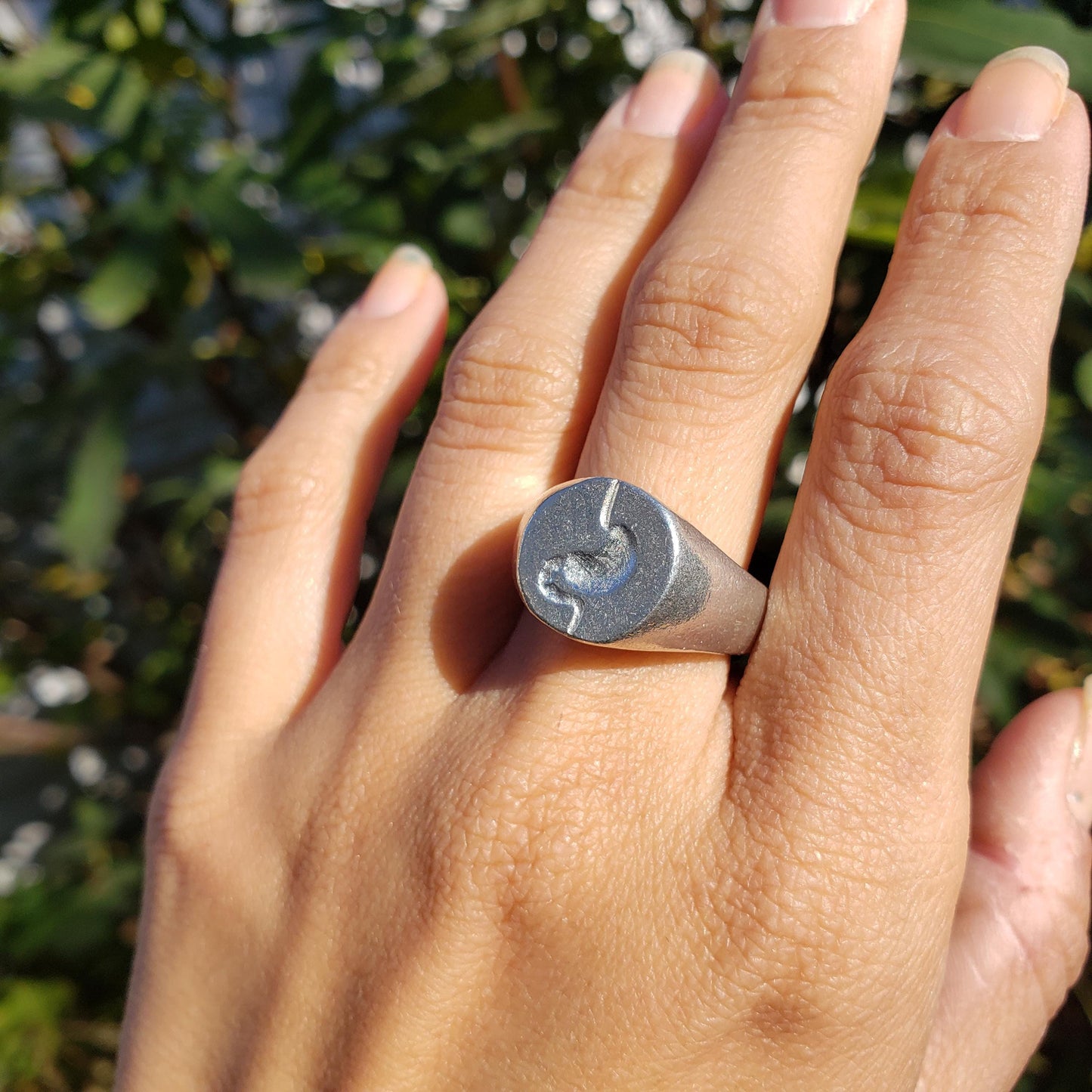 Stomach wax seal signet ring
