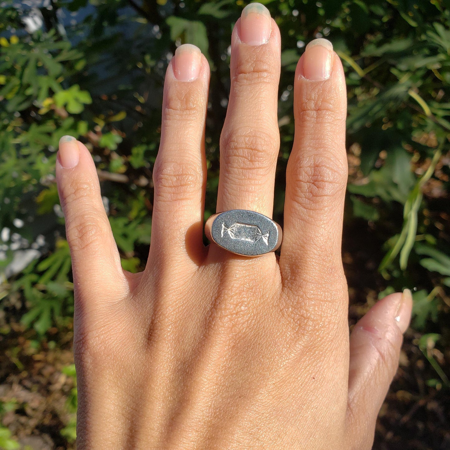 Candy roll wax seal signet ring