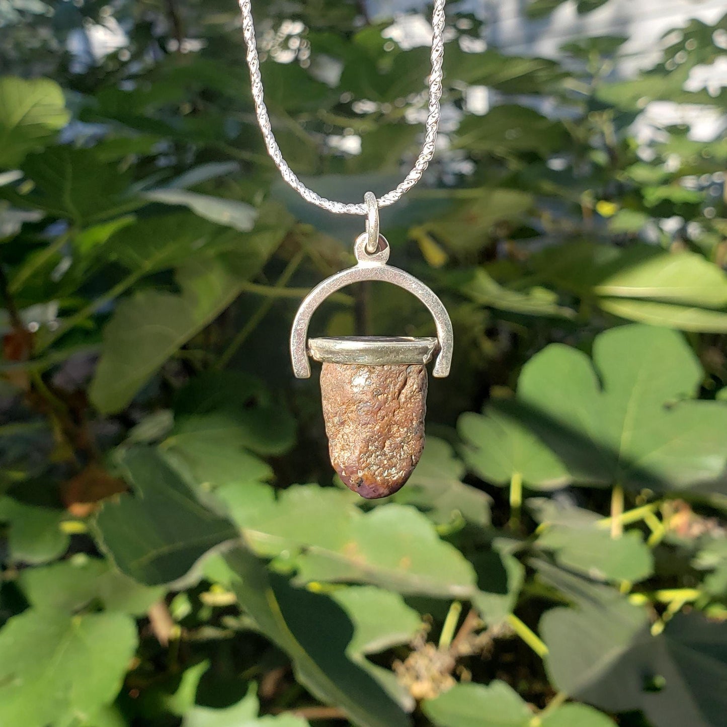 raw star ruby witch tower pendant