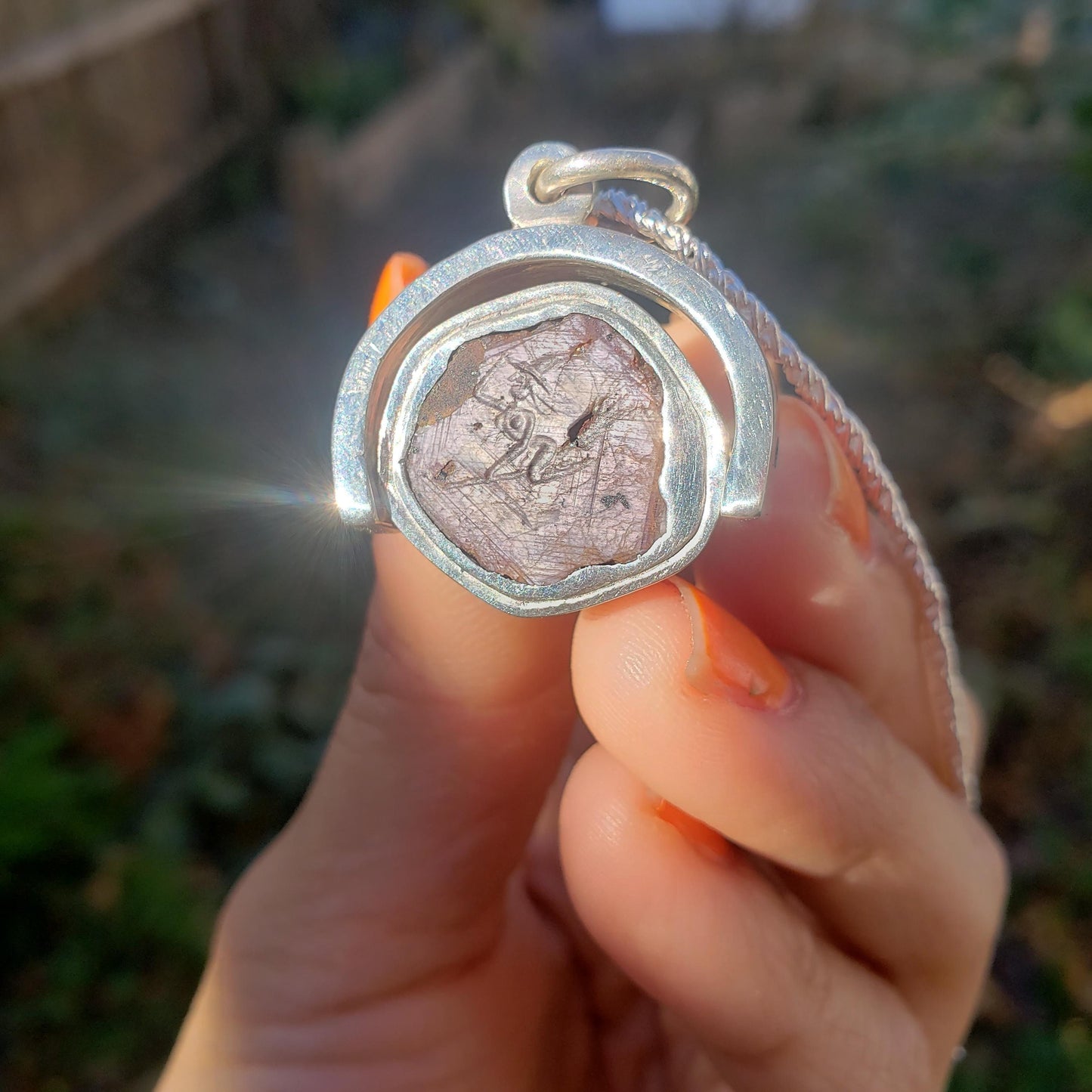 raw star ruby witch tower pendant