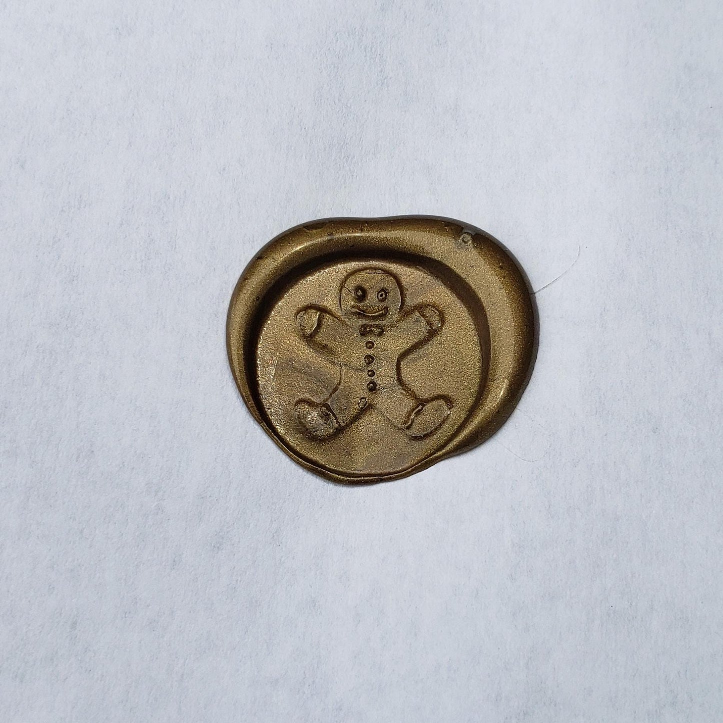 Ginger bread man wax seal signet ring