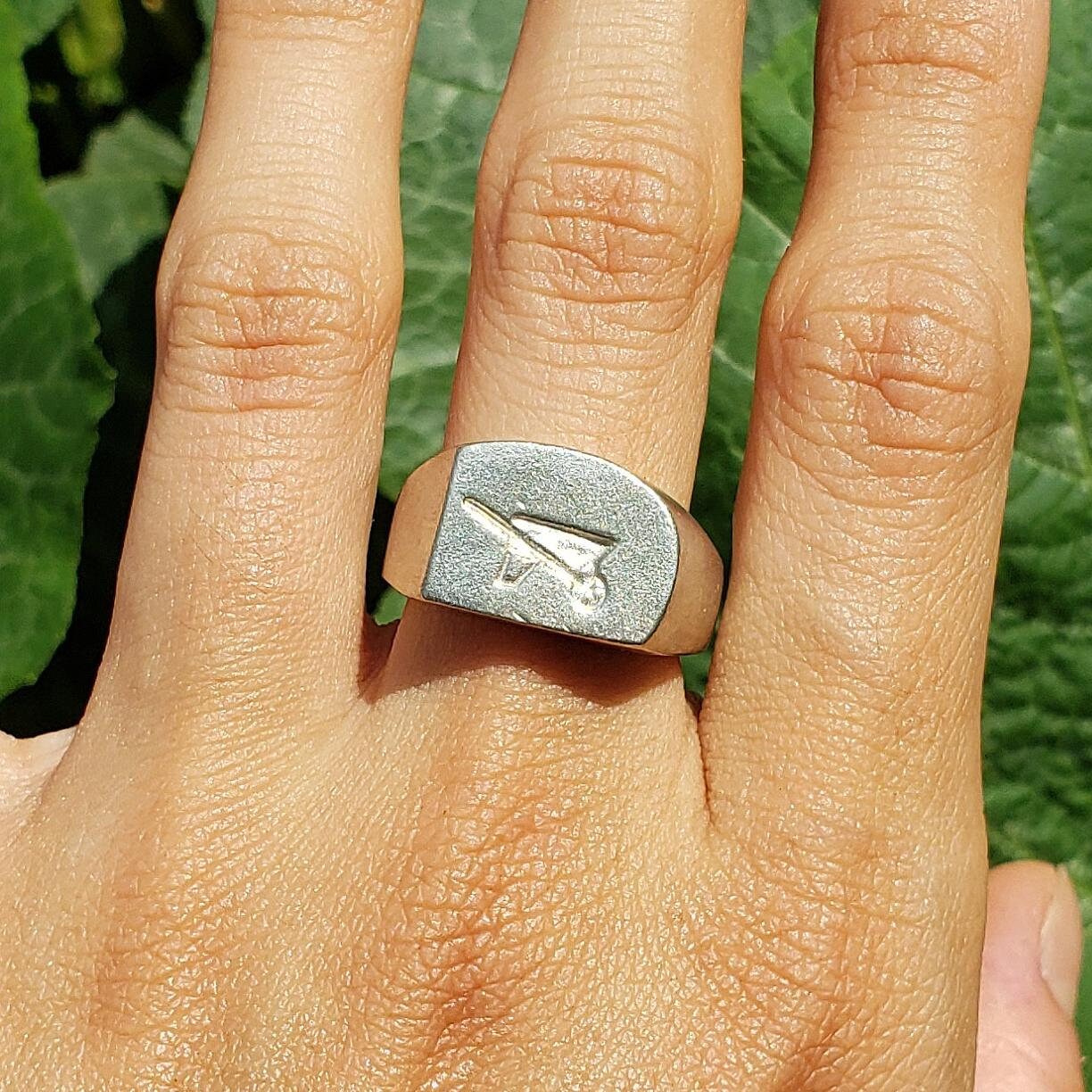 Wheel barrow wax seal signet ring