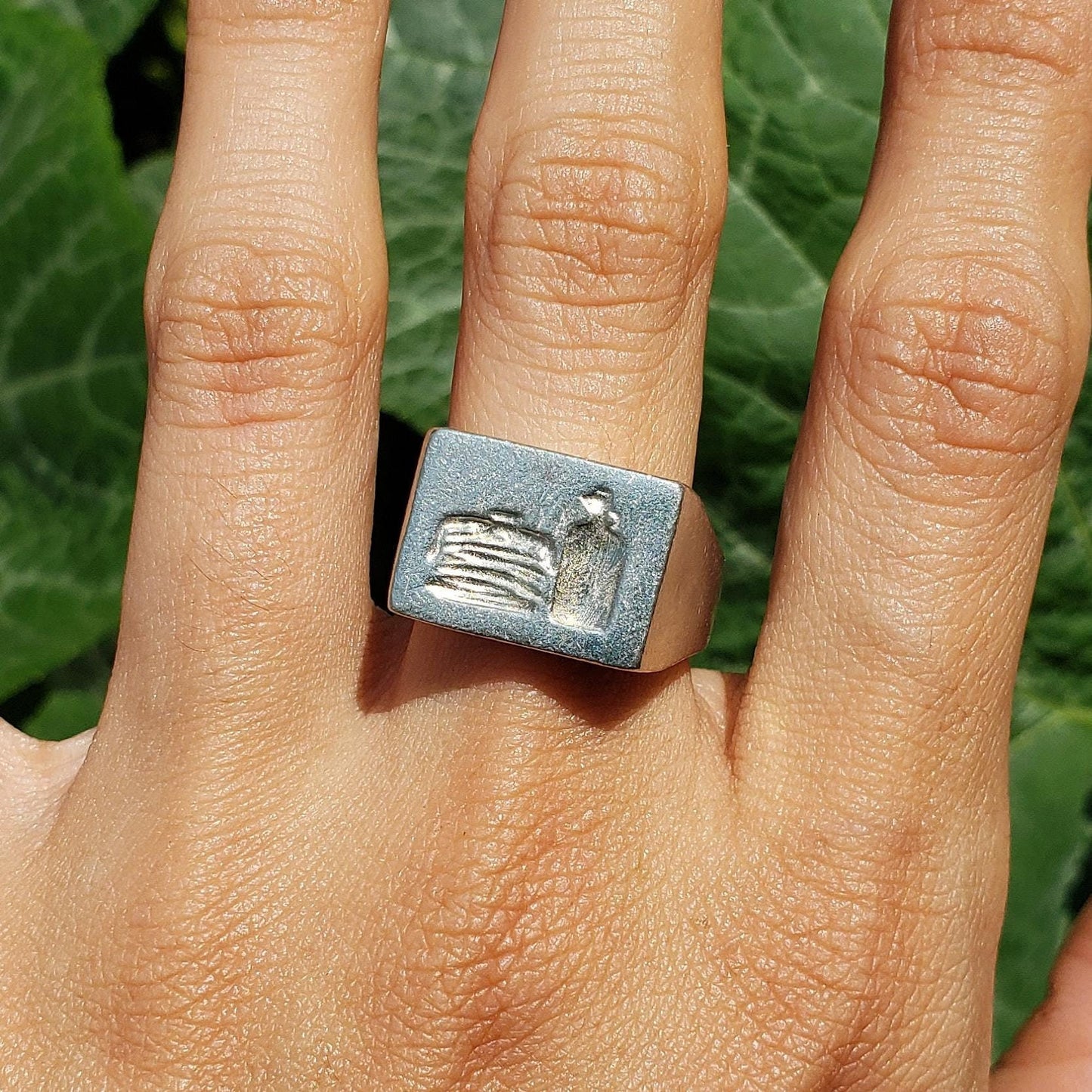 Pancakes wax seal signet ring