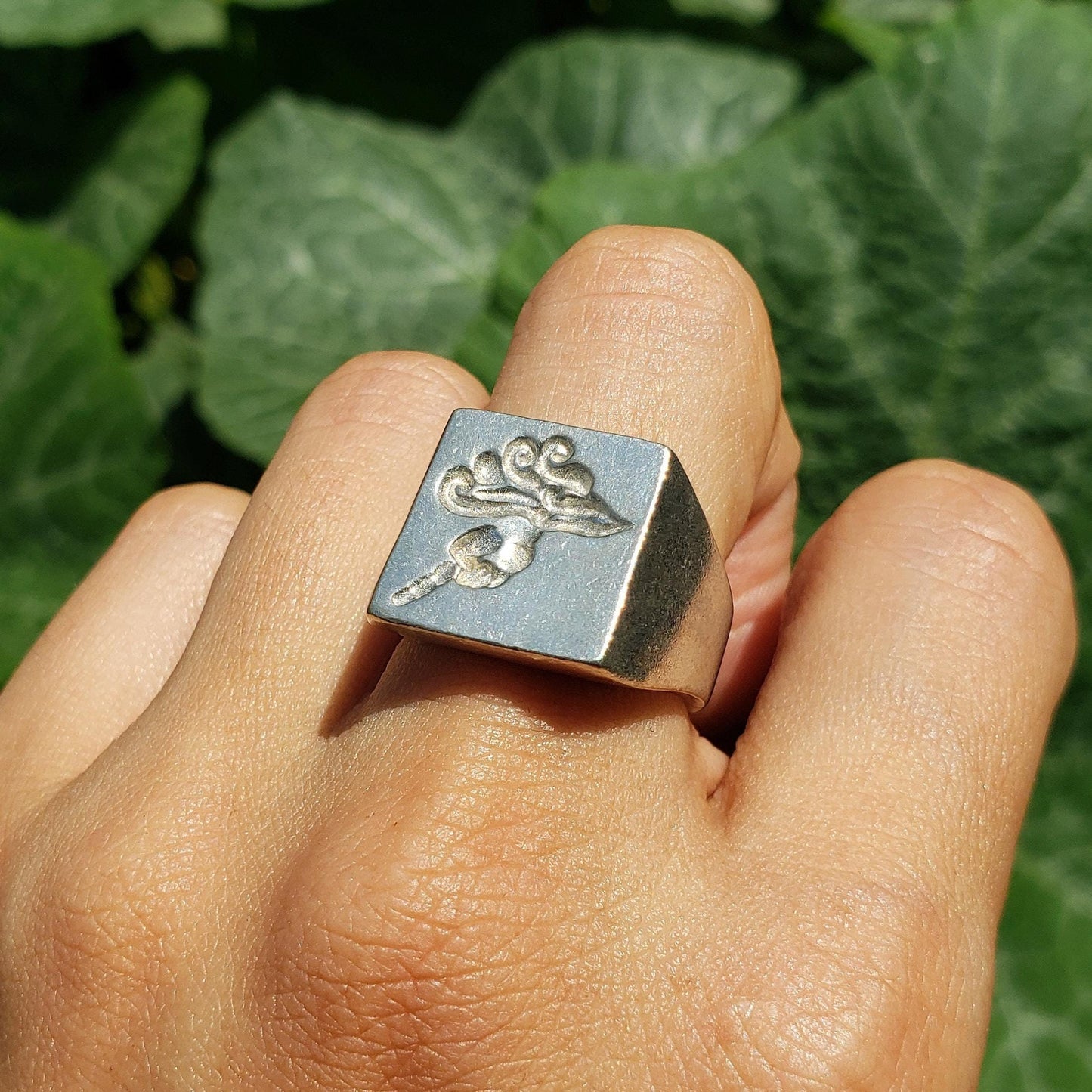 Hand of god wax seal signet ring