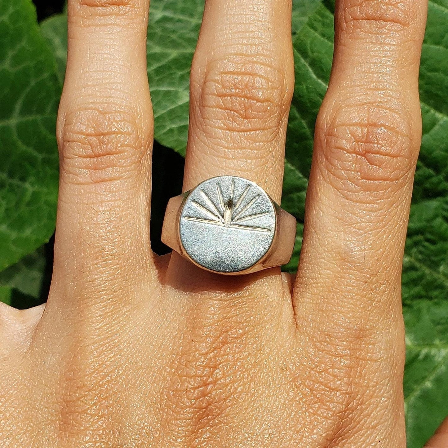 Sundial wax seal signet ring