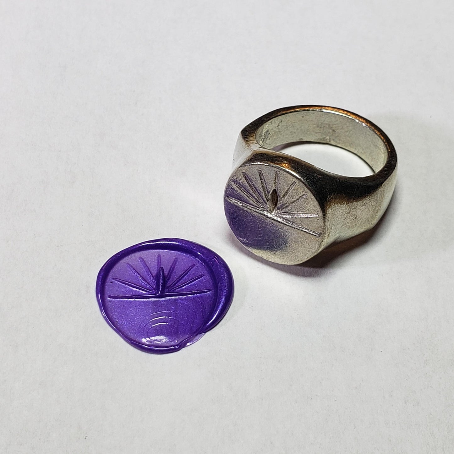 Sundial wax seal signet ring
