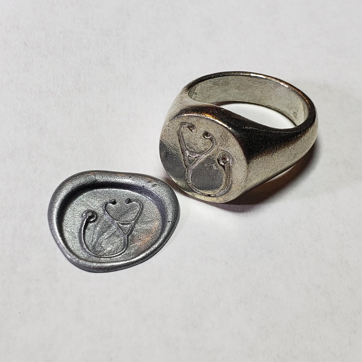 Stethoscope wax seal signet ring