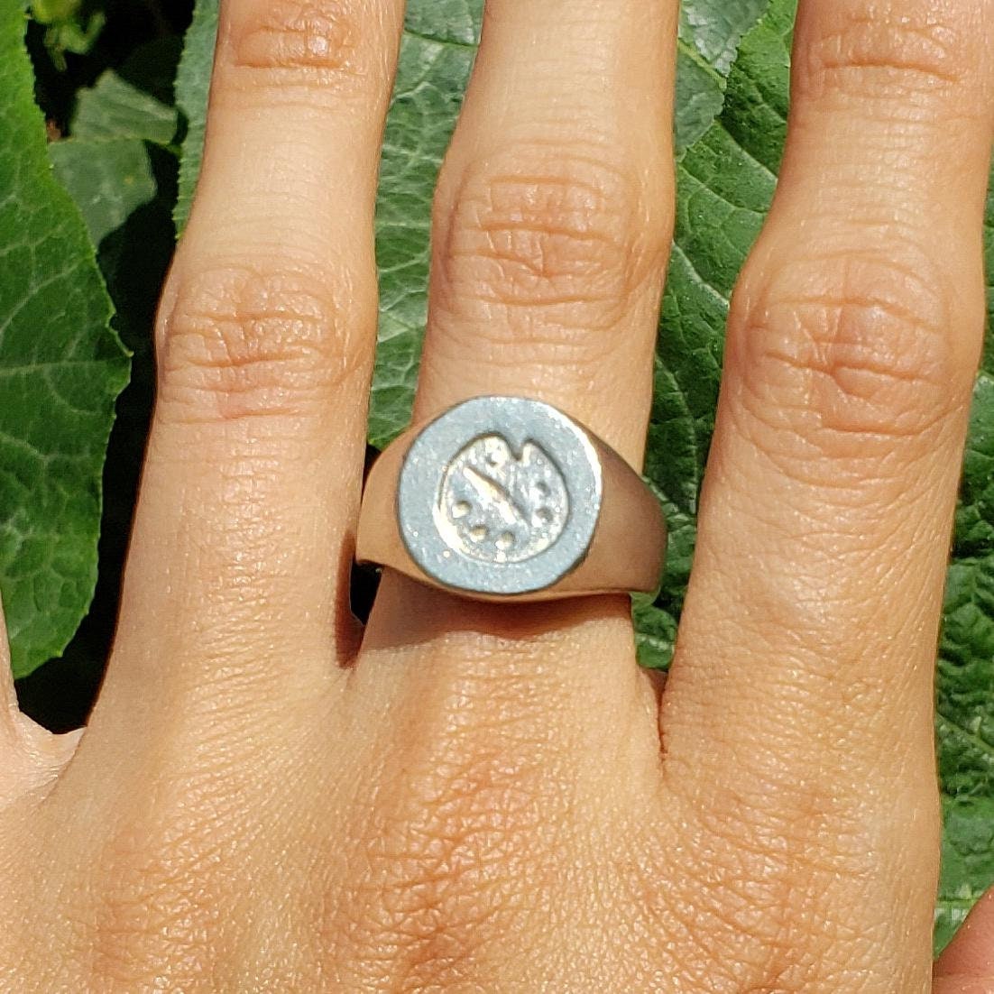 Palette wax seal signet ring